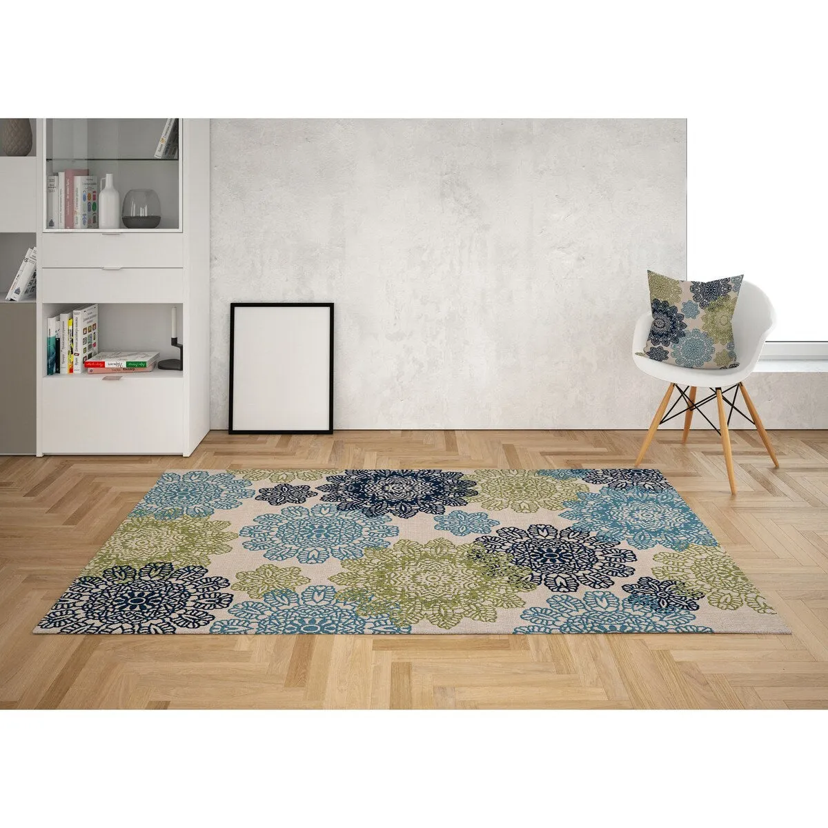 GAD Posey Geometric Medallion Indoor/ Outdoor Area Rug