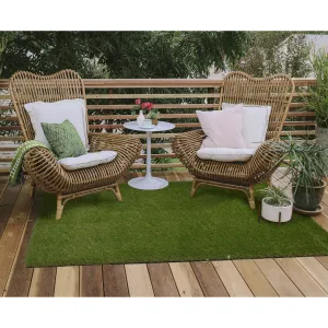 Garland Realistic Artificial Grass Turf Green Indoor /Outdoor Area Rug