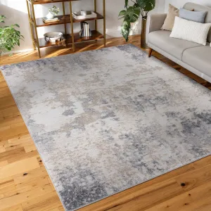Gematria Industrial Abstract Indoor Area Rug