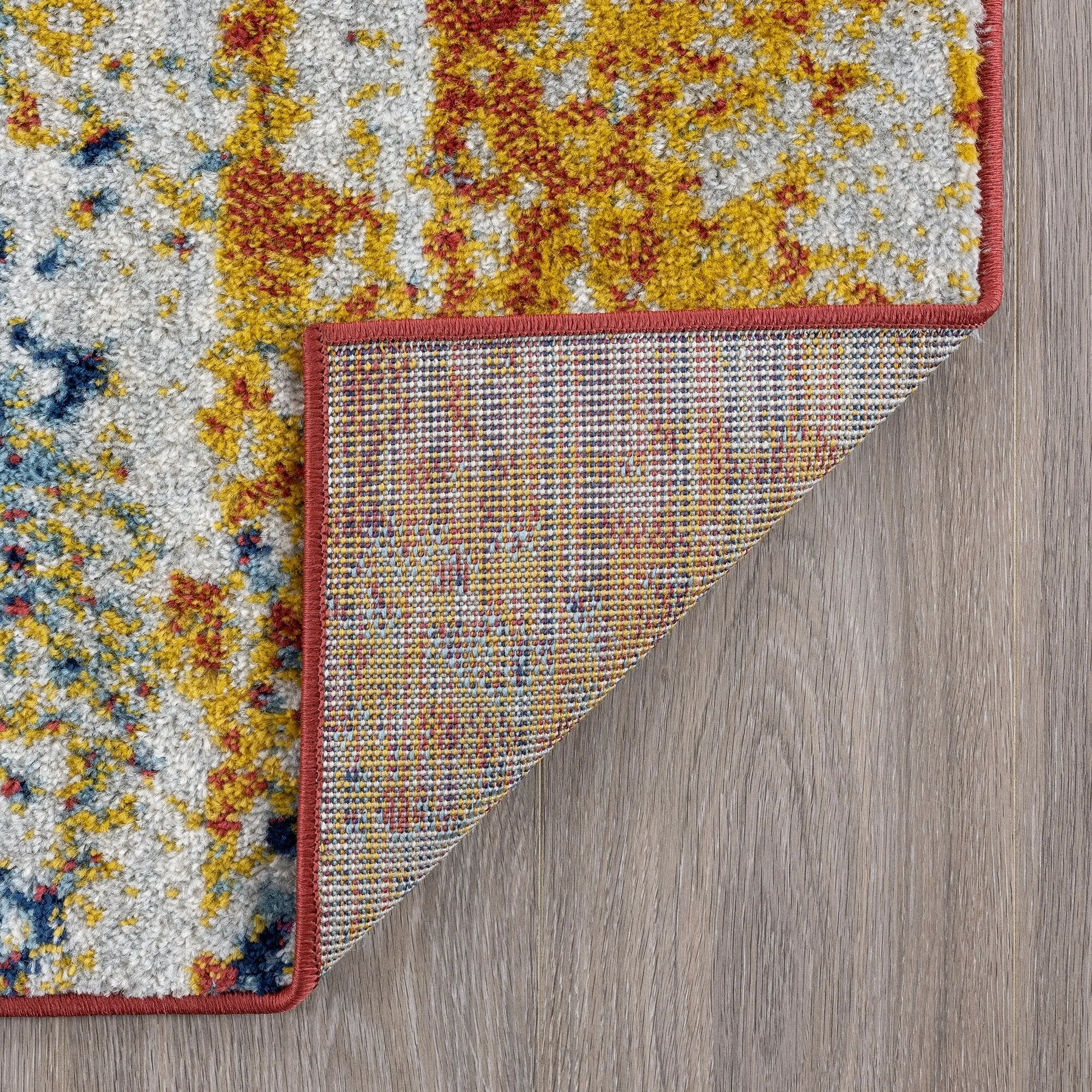 Gematria Industrial Abstract Indoor Area Rug
