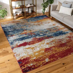 Gematria Industrial Abstract Indoor Area Rug