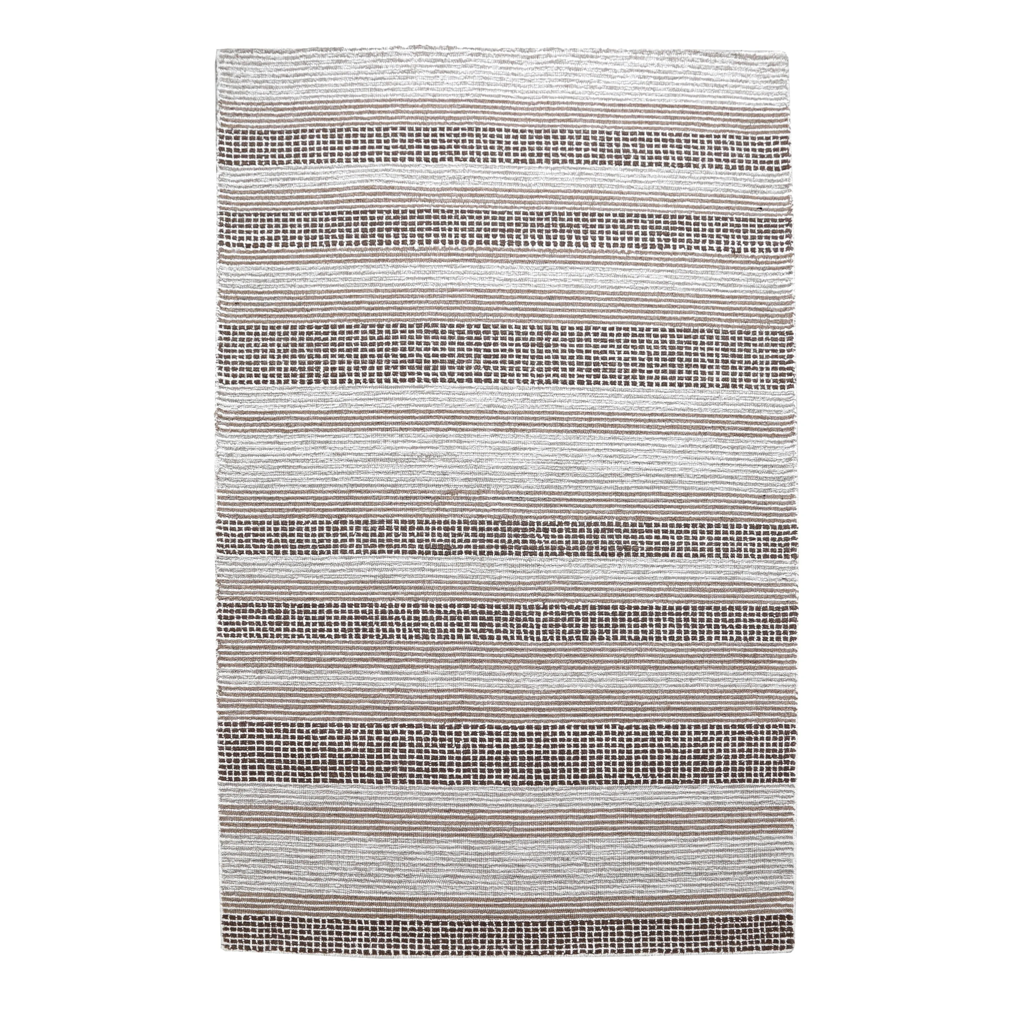 George Towne Living Stylish Lines Luxury Handmade Abstract Wool Area Rug