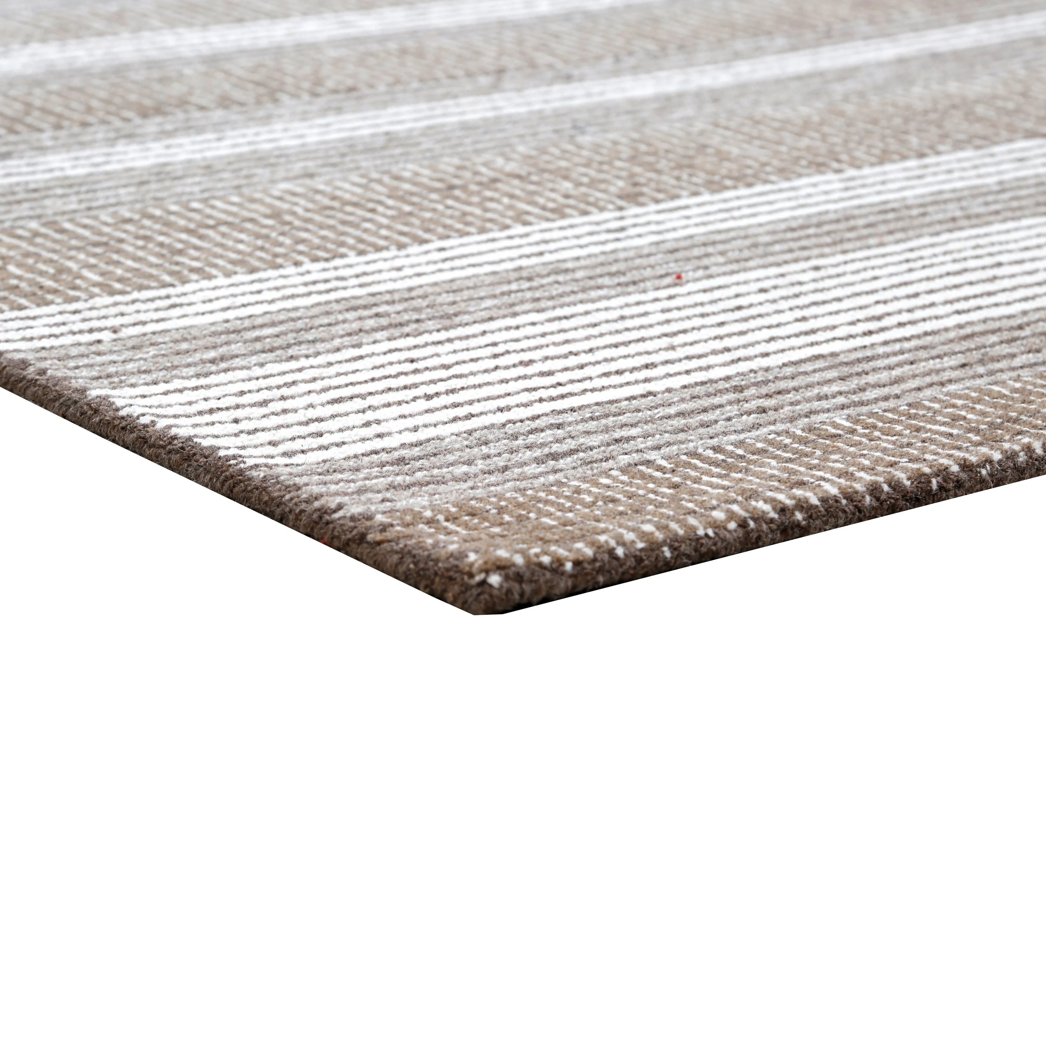 George Towne Living Stylish Lines Luxury Handmade Abstract Wool Area Rug