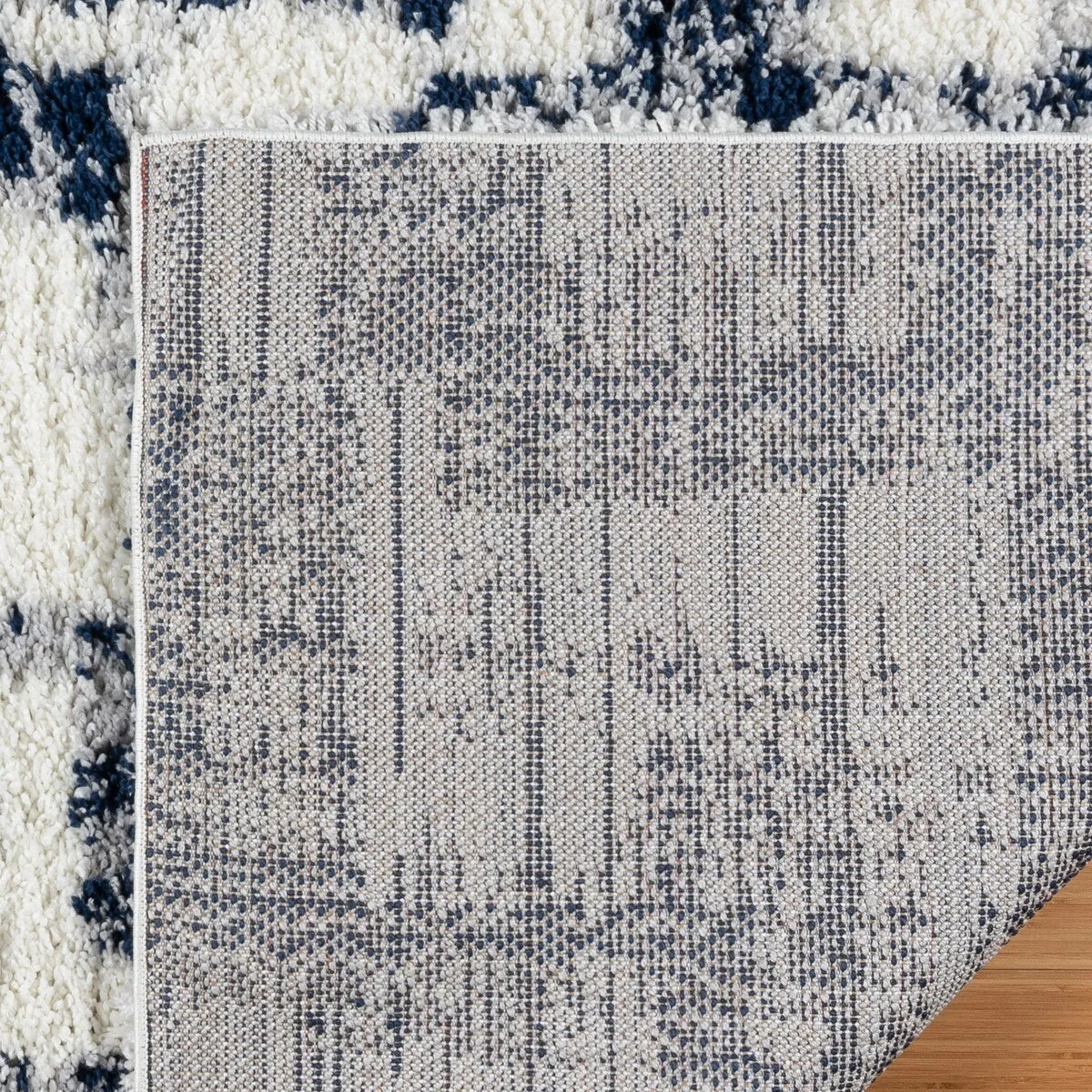 Gertmenian Anjou Abstract Navy Modern Geo Shag Area Rug