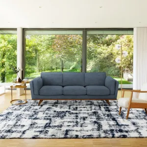 Gertmenian Anjou Abstract Navy Modern Geo Shag Area Rug