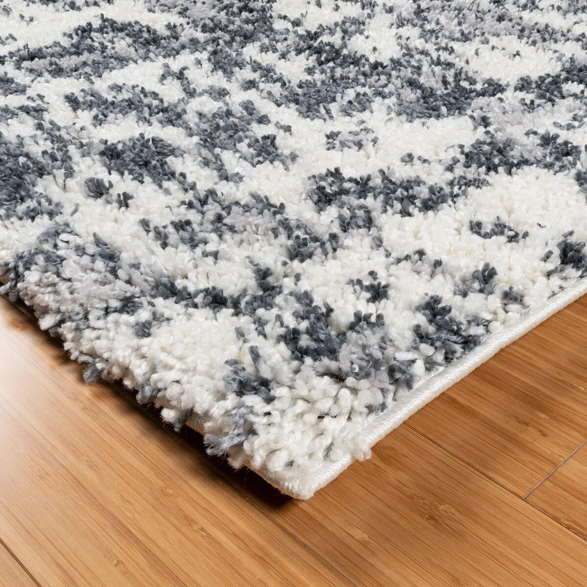 Gertmenian Anjou Myra Grey Modern Abstract Shag Area Rug