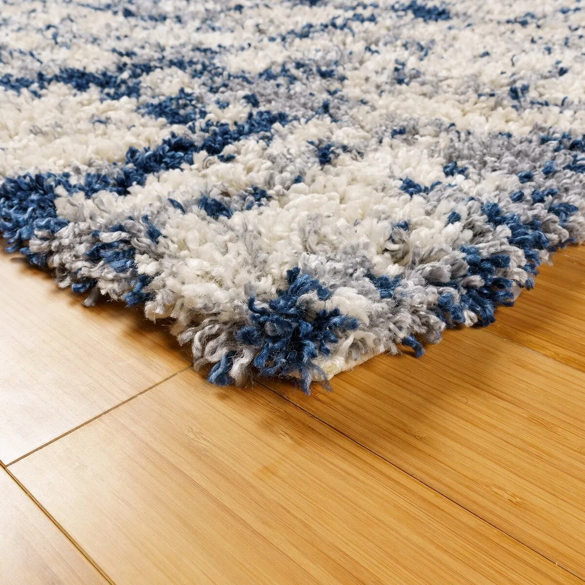 Gertmenian Anjou Myra Navy Modern Abstract Shag Area Rug