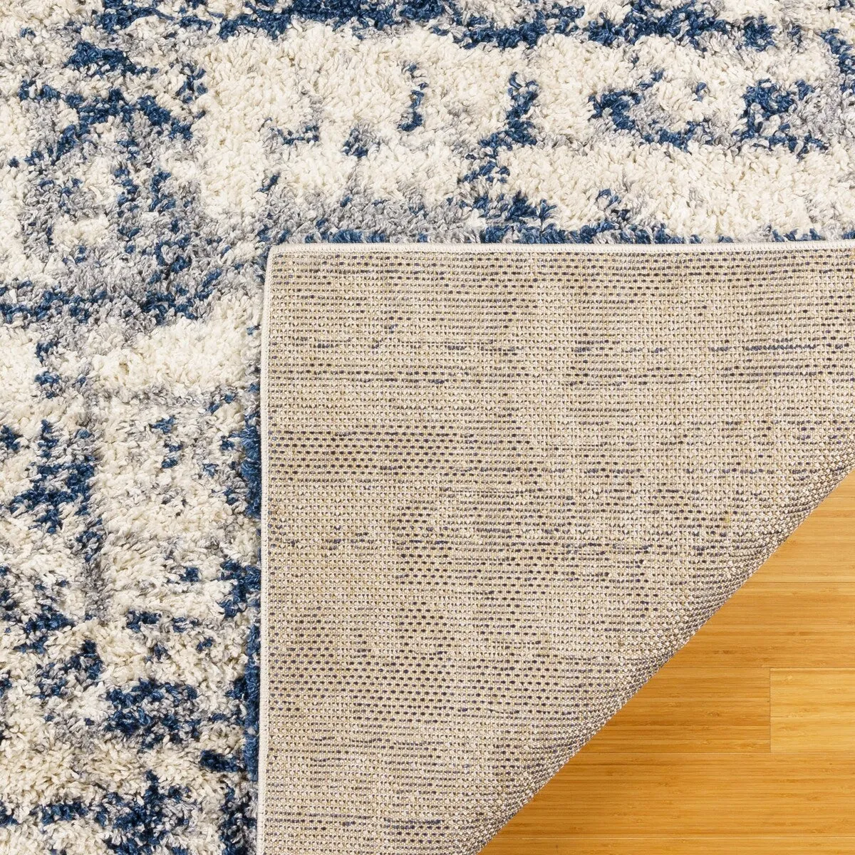 Gertmenian Anjou Myra Navy Modern Abstract Shag Area Rug