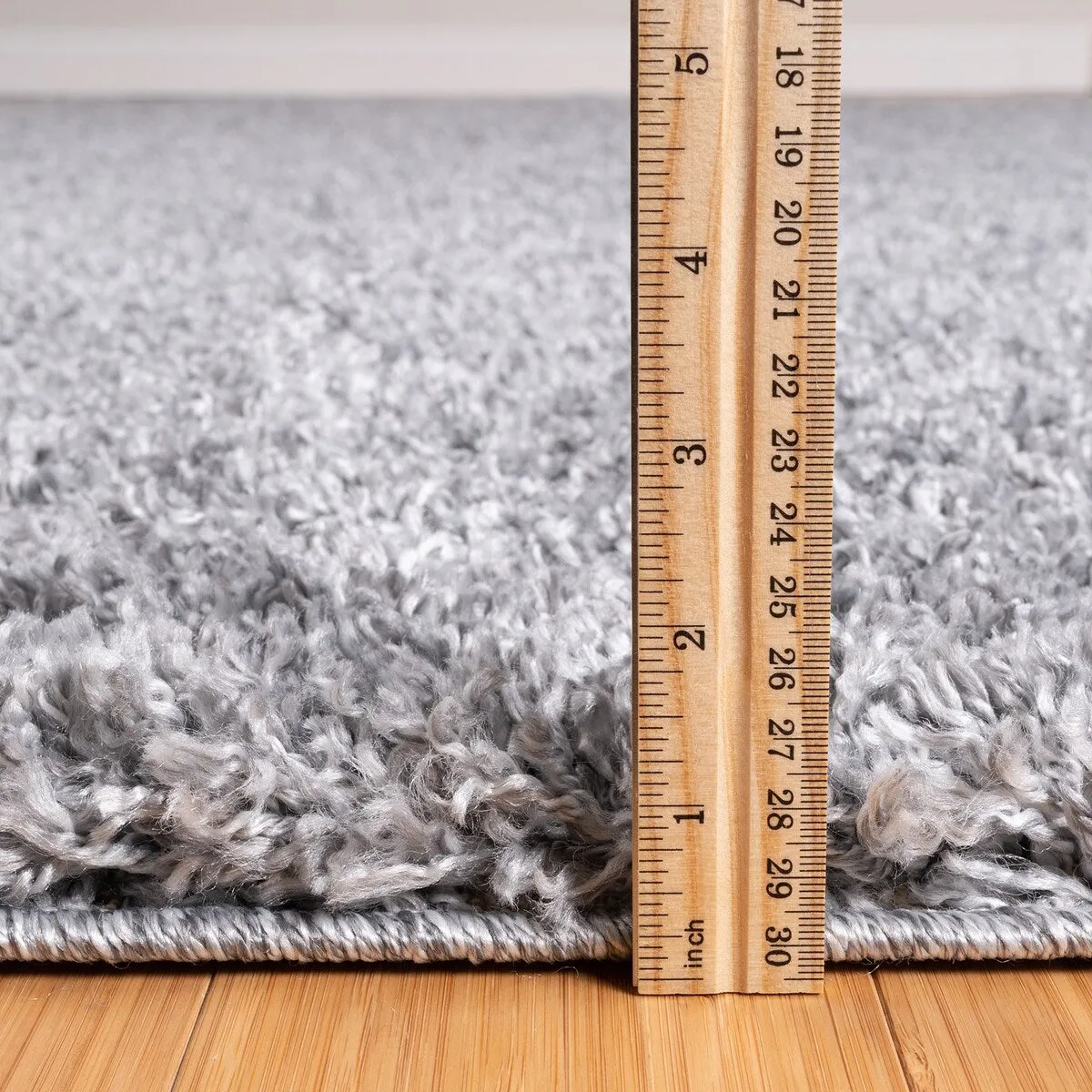 Gertmenian Anjou Solid Grey Thick Plush Shag Area Rug