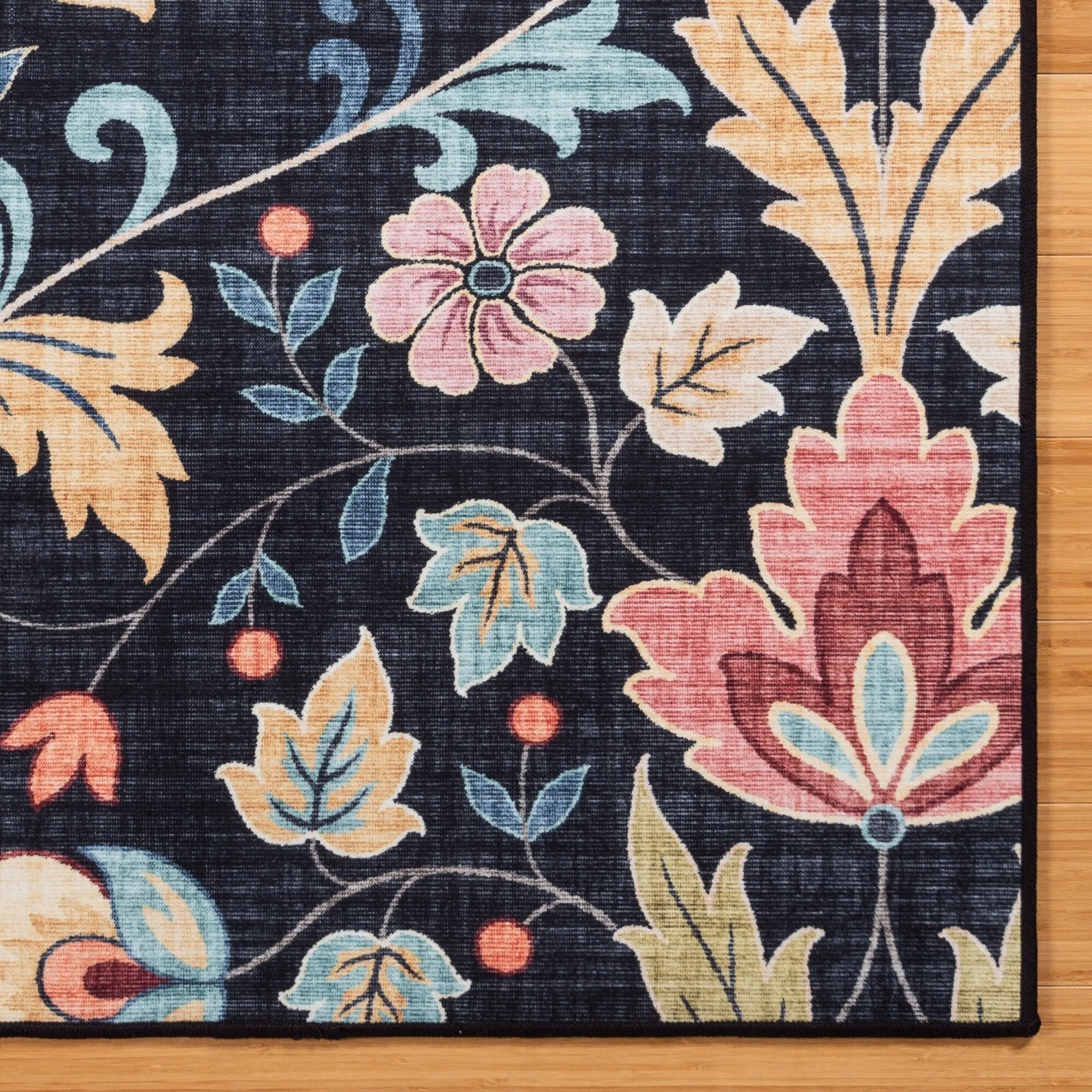 Gertmenian Crystal Print Soft Flat Pile Polyester Slip Resistant Washable Indoor Printed Area Rug Collection
