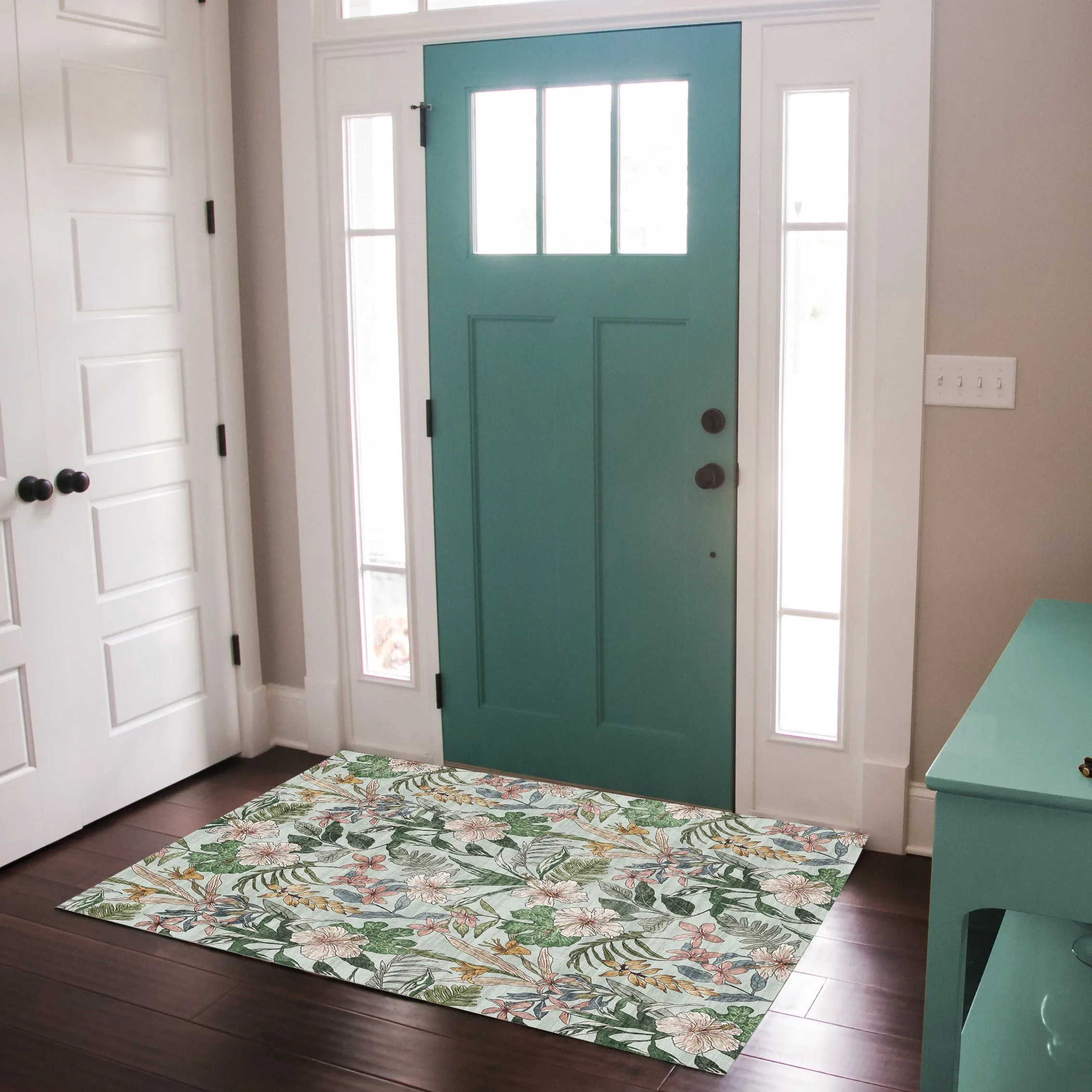 Gertmenian Crystal Print Soft Flat Pile Polyester Slip Resistant Washable Indoor Printed Area Rug Collection