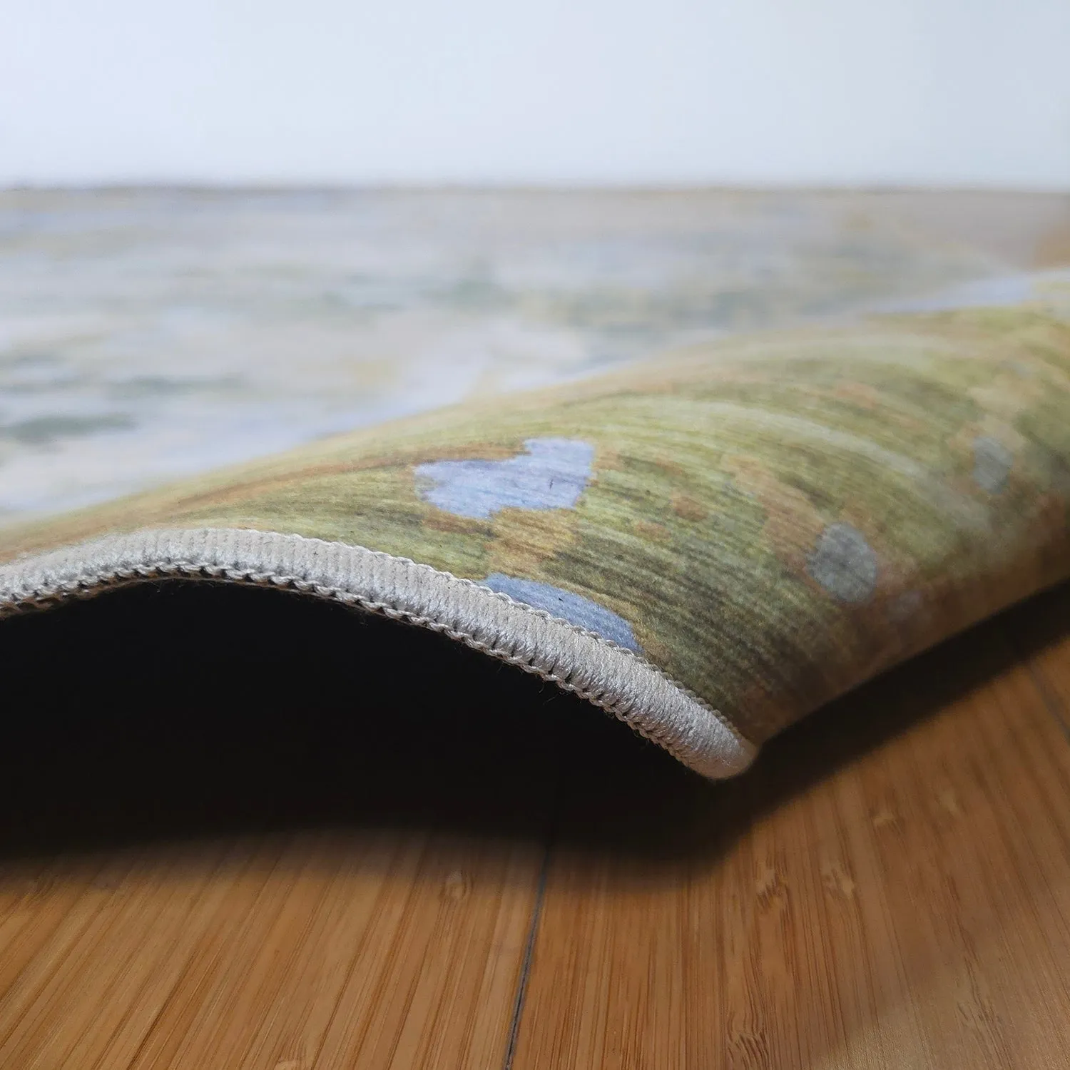 Gertmenian Crystal Print Soft Flat Pile Polyester Slip Resistant Washable Indoor Printed Area Rug Collection