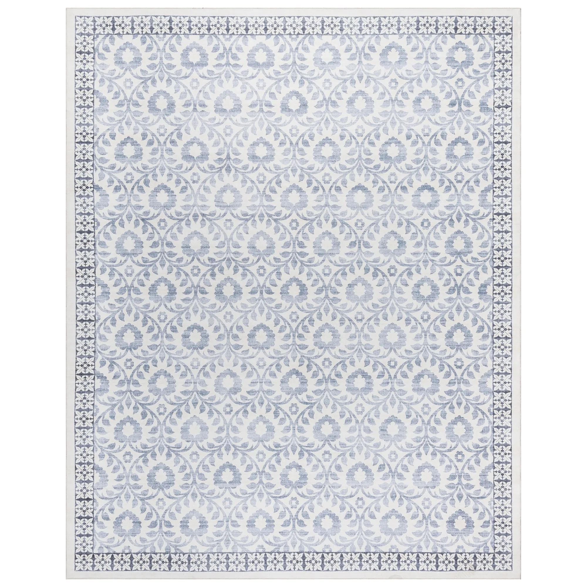 Gertmenian Crystal Print Soft Flat Pile Polyester Slip Resistant Washable Indoor Printed Area Rug Collection