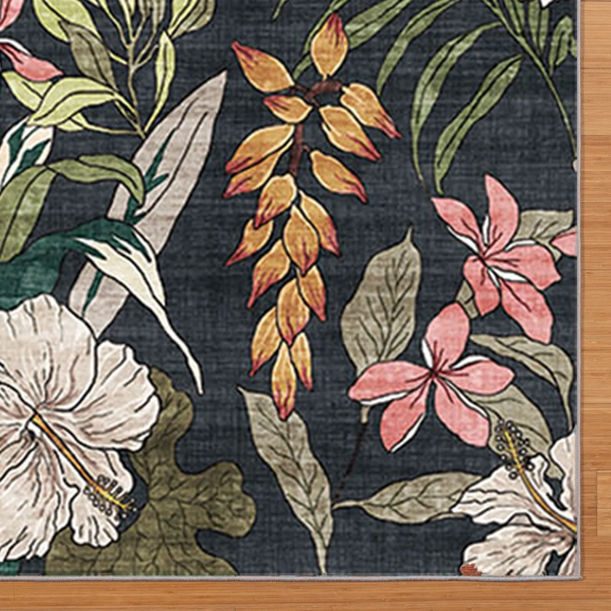 Gertmenian Crystal Print Soft Flat Pile Polyester Slip Resistant Washable Indoor Printed Area Rug Collection