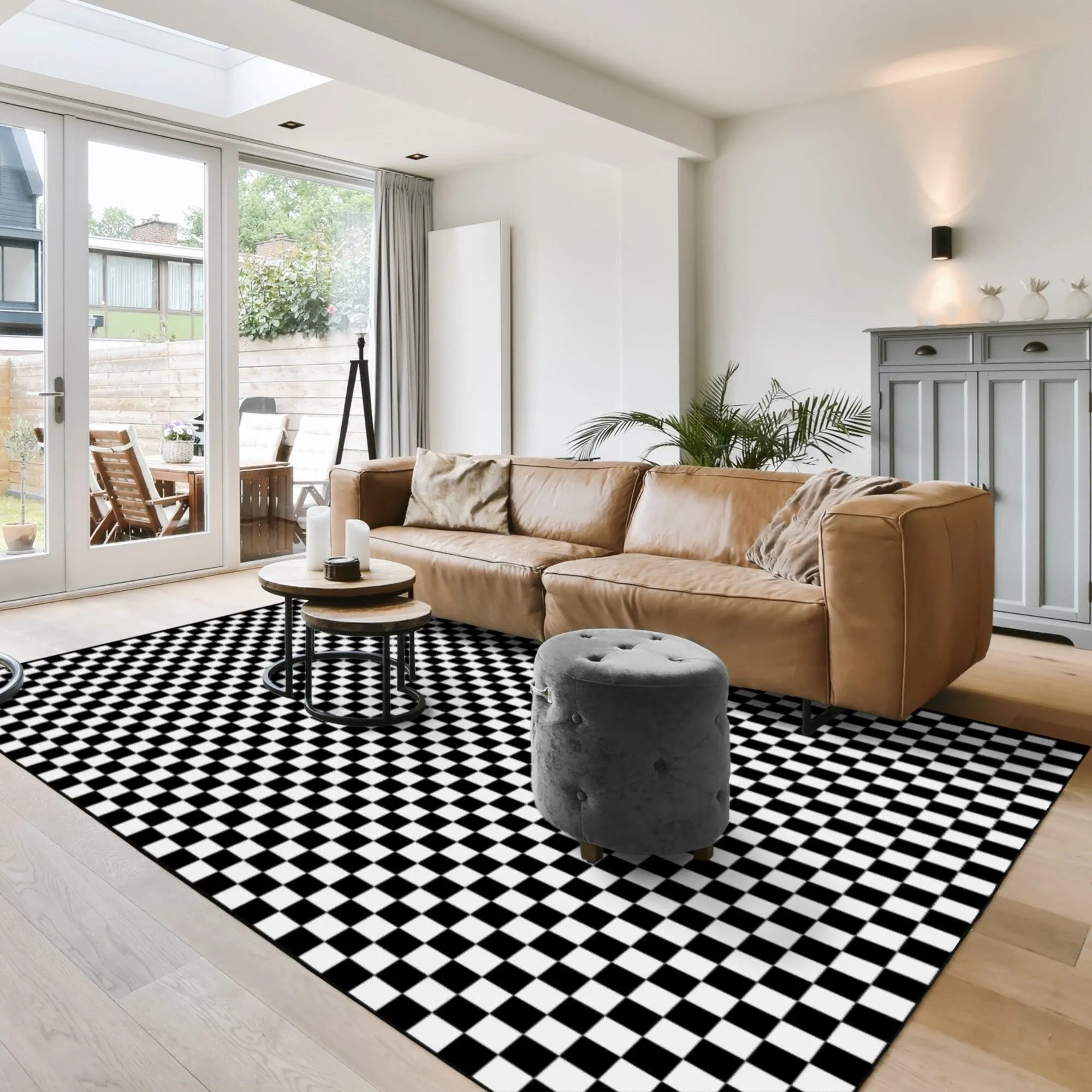 Gertmenian Crystal Print Soft Flat Pile Polyester Slip Resistant Washable Indoor Printed Area Rug Collection