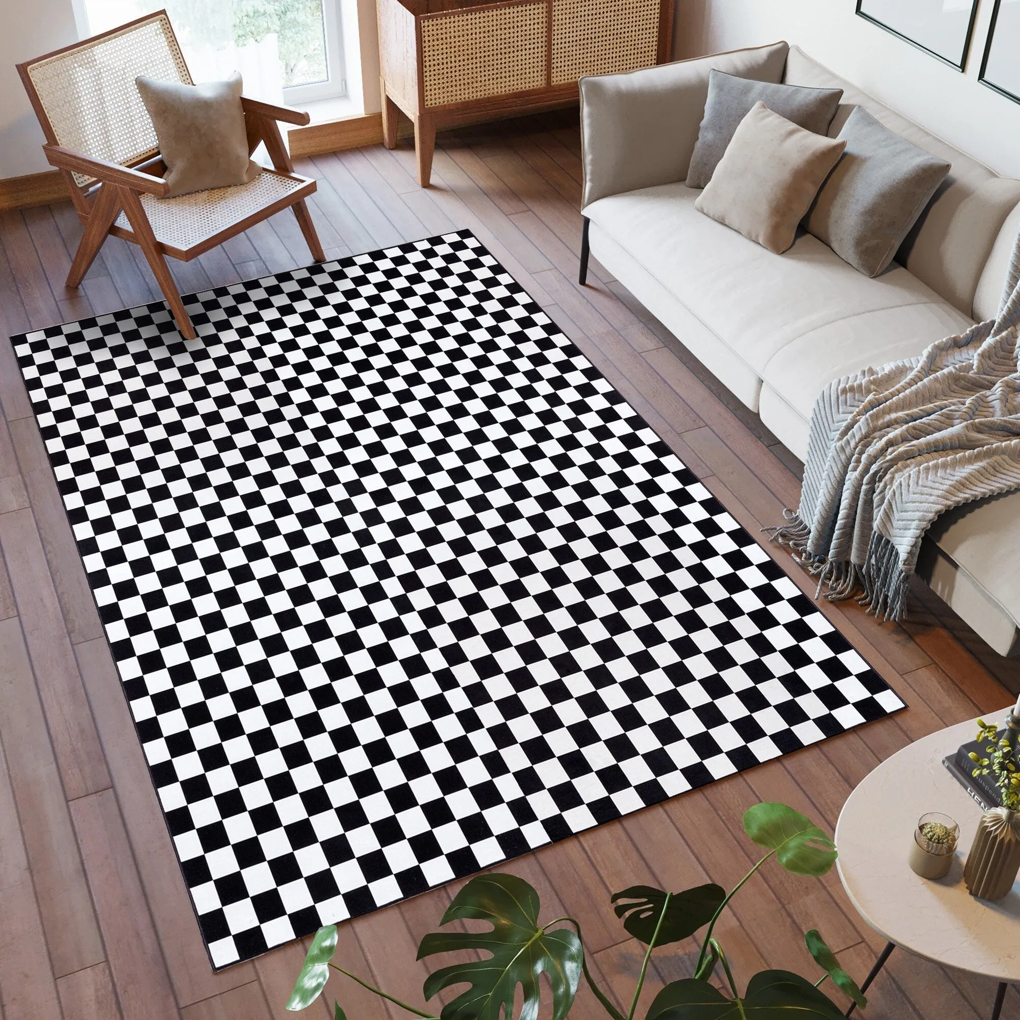 Gertmenian Crystal Print Soft Flat Pile Polyester Slip Resistant Washable Indoor Printed Area Rug Collection
