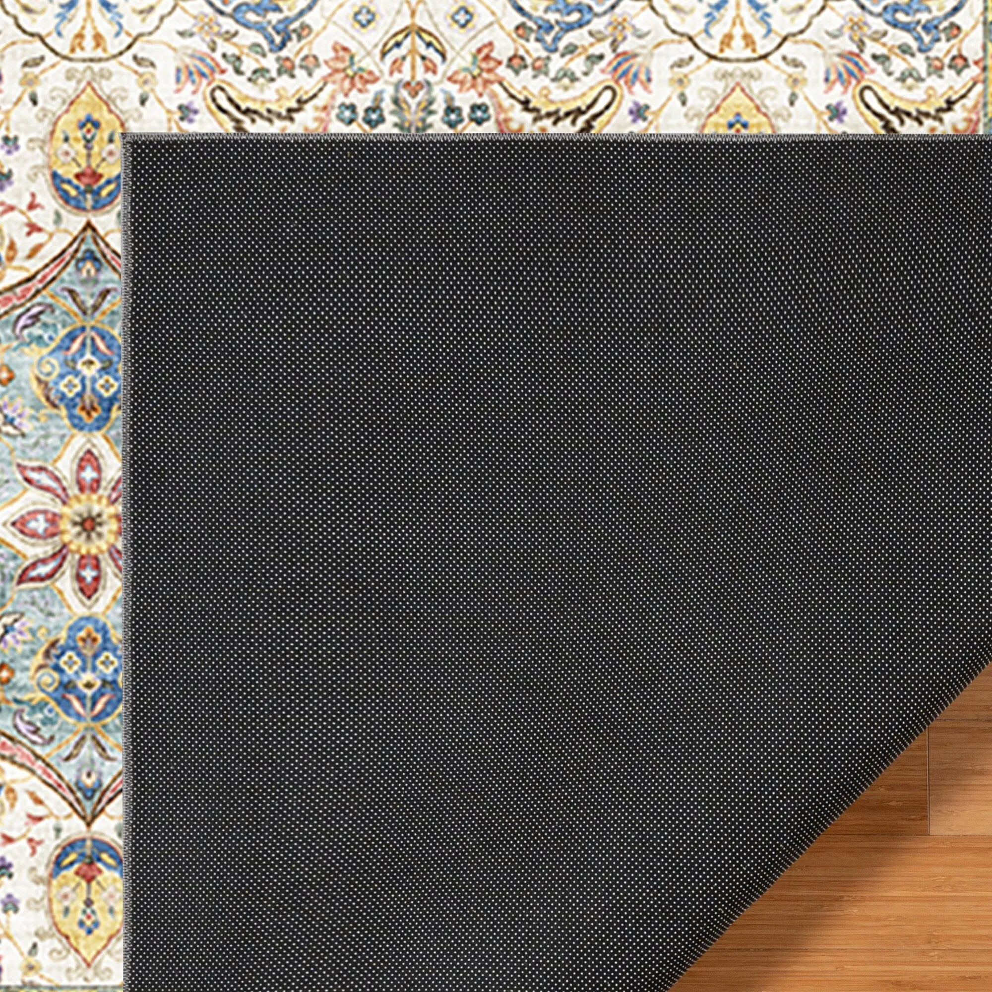 Gertmenian Crystal Print Soft Flat Pile Polyester Slip Resistant Washable Indoor Printed Area Rug Collection