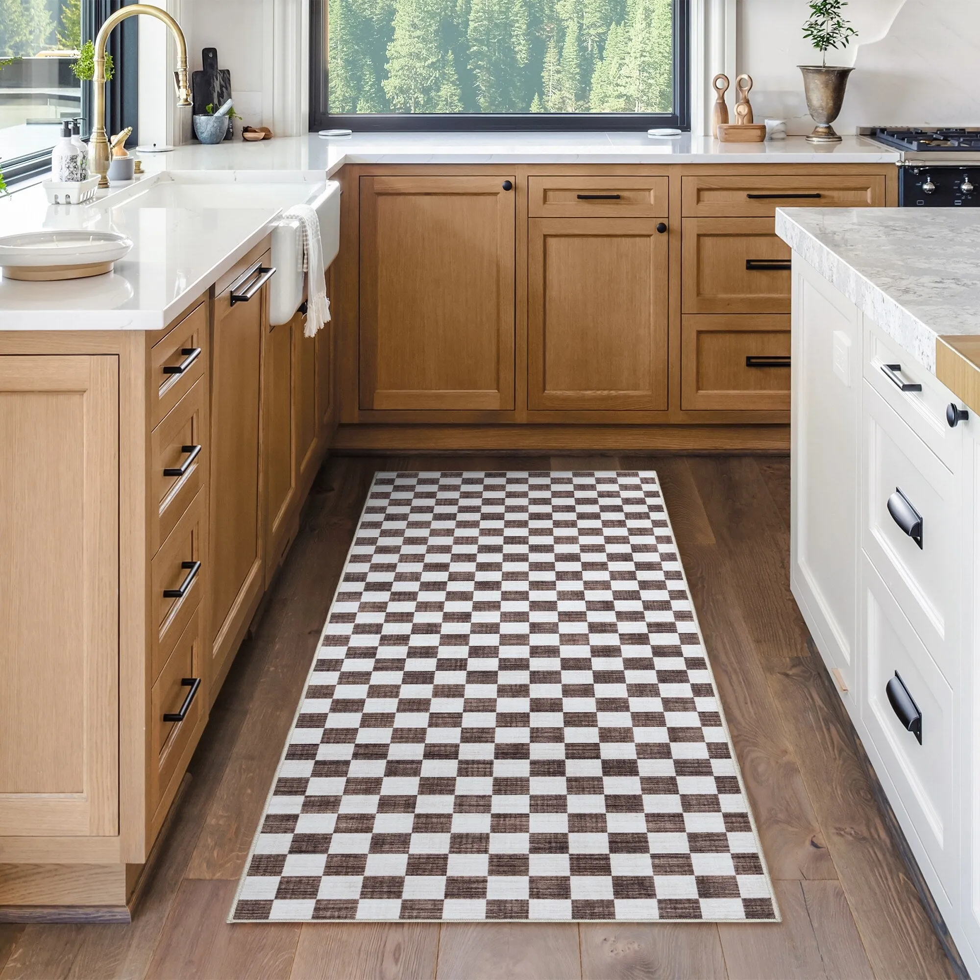 Gertmenian Crystal Print Soft Flat Pile Polyester Slip Resistant Washable Indoor Printed Area Rug Collection