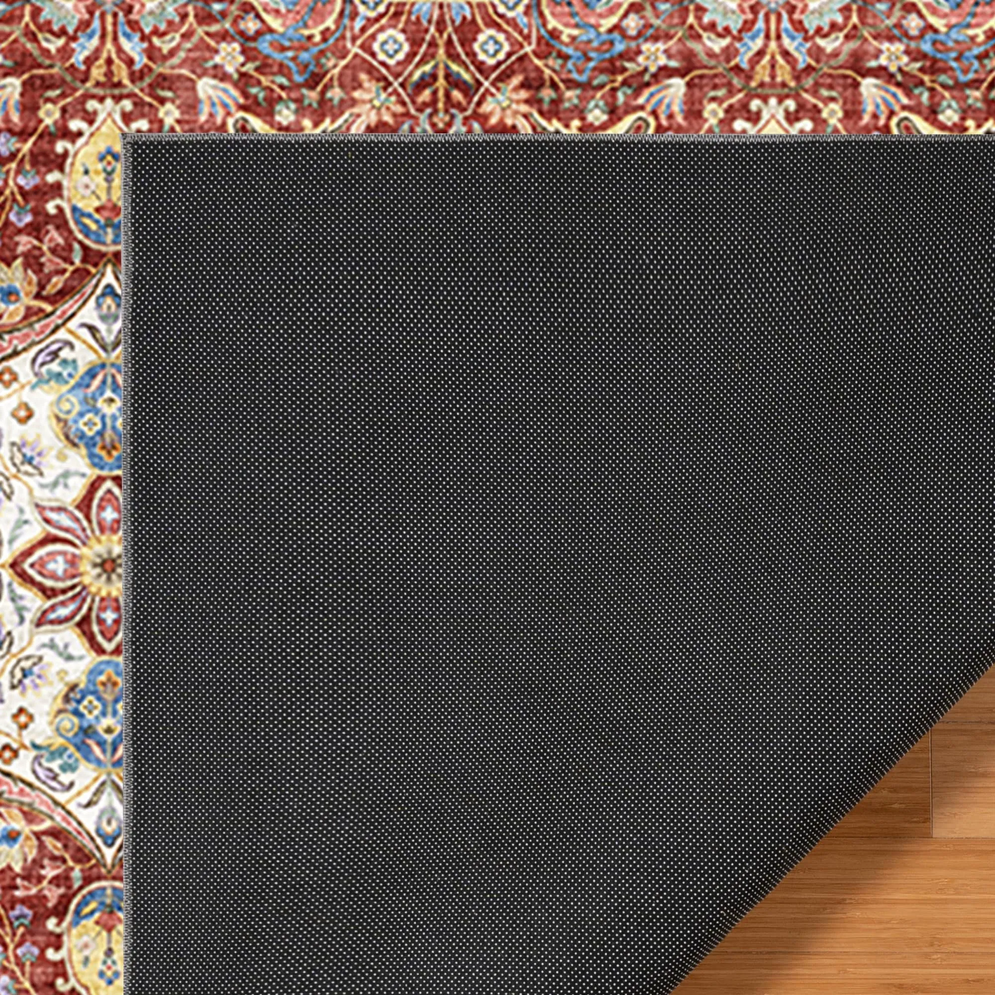 Gertmenian Crystal Print Soft Flat Pile Polyester Slip Resistant Washable Indoor Printed Area Rug Collection