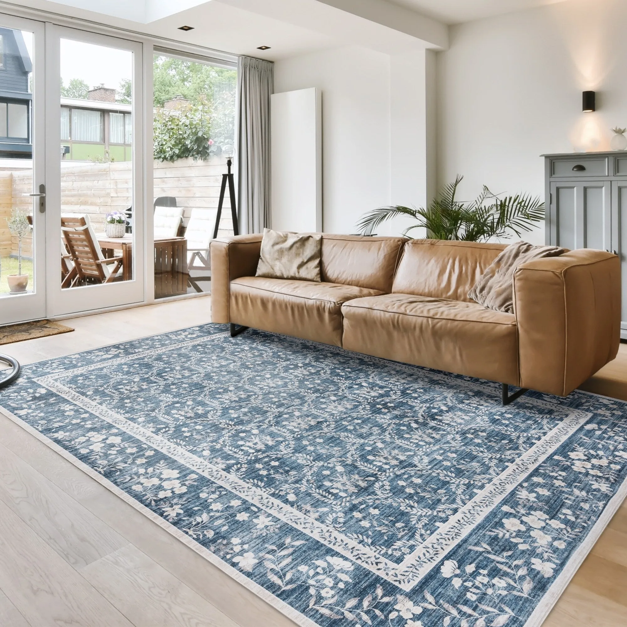 Gertmenian Crystal Print Soft Flat Pile Polyester Slip Resistant Washable Indoor Printed Area Rug Collection