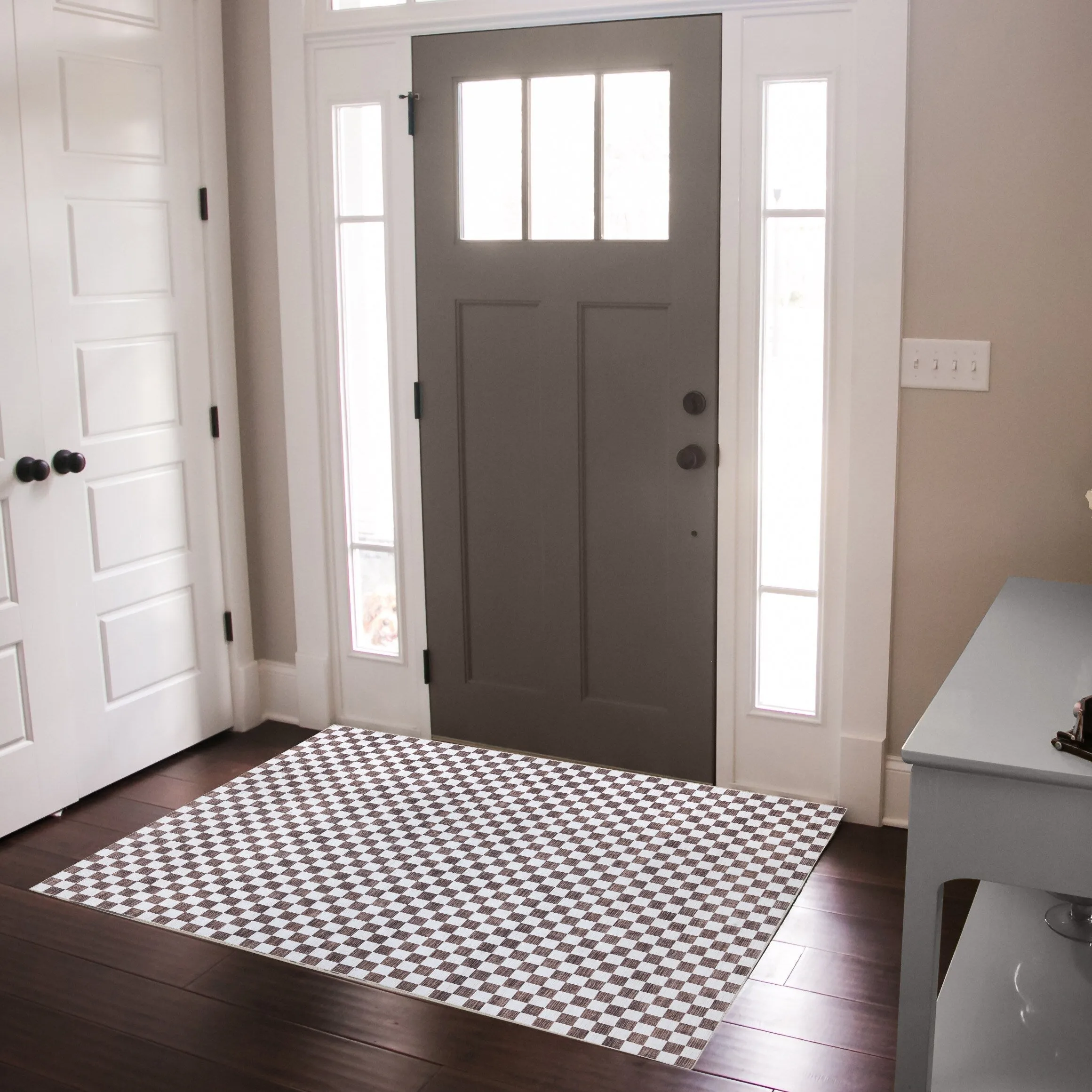 Gertmenian Crystal Print Soft Flat Pile Polyester Slip Resistant Washable Indoor Printed Area Rug Collection