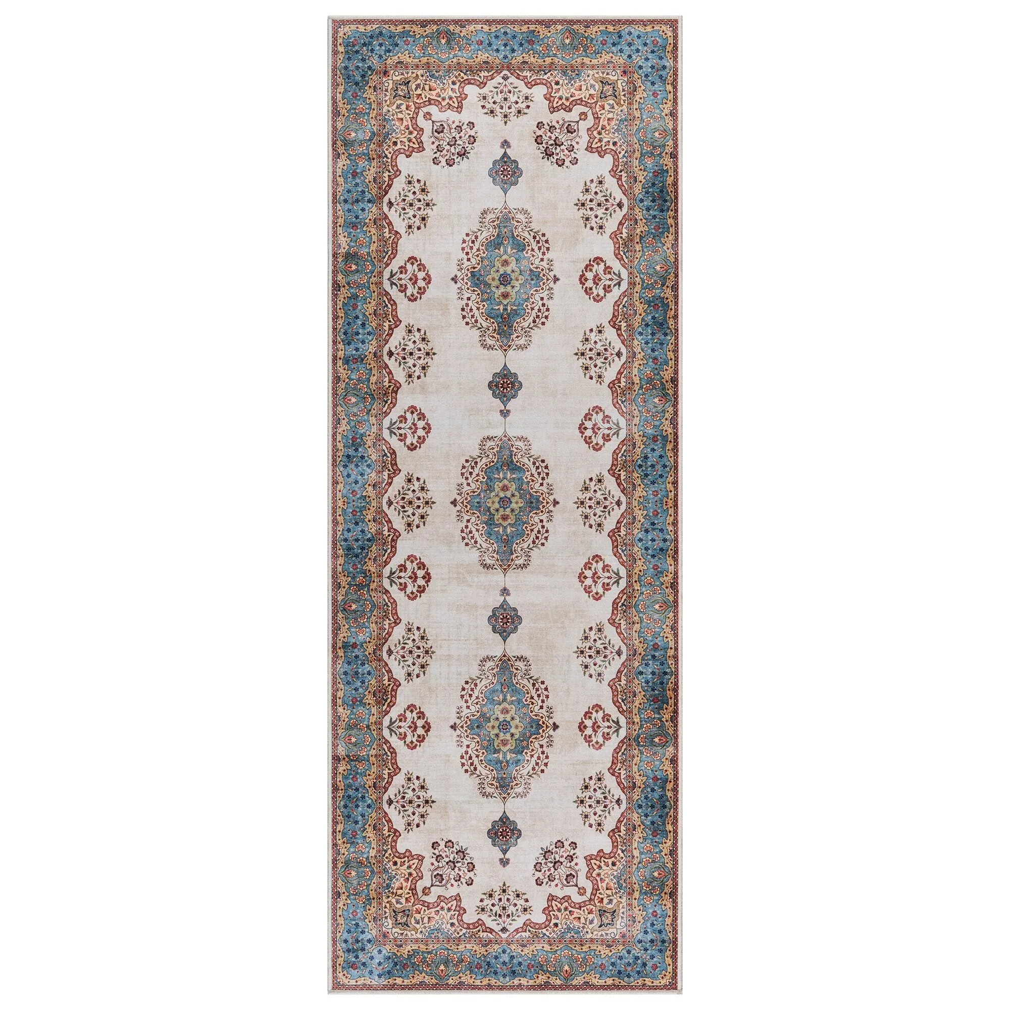 Gertmenian Crystal Print Soft Flat Pile Polyester Slip Resistant Washable Indoor Printed Area Rug Collection