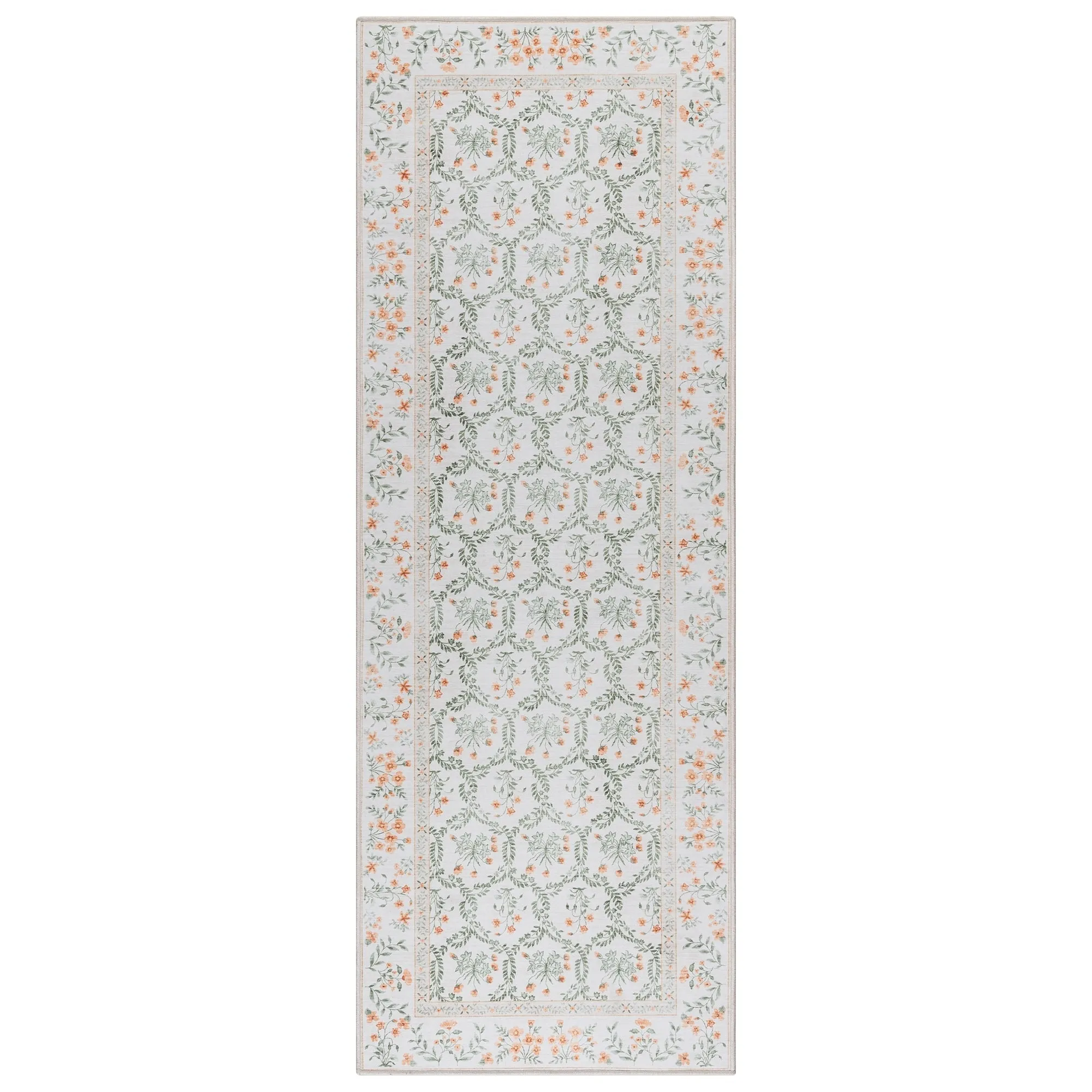 Gertmenian Crystal Print Soft Flat Pile Polyester Slip Resistant Washable Indoor Printed Area Rug Collection