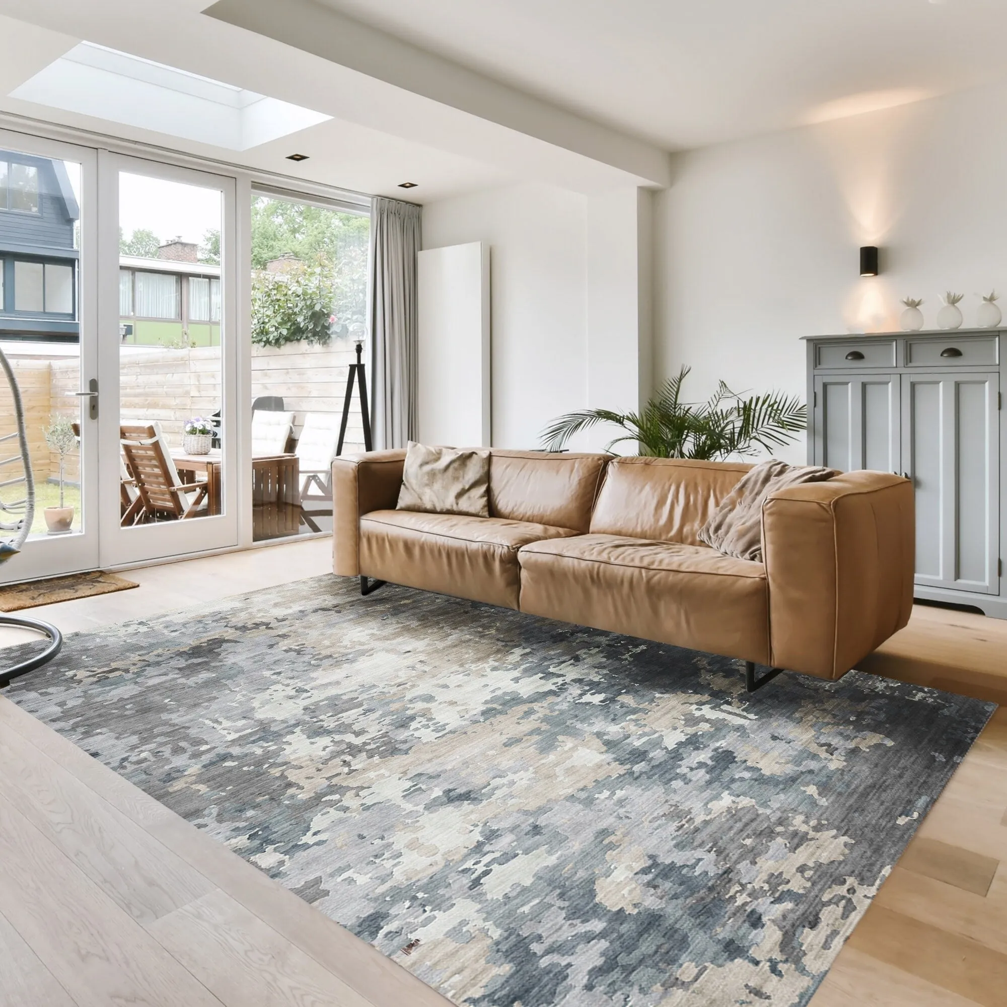 Gertmenian Crystal Print Soft Flat Pile Polyester Slip Resistant Washable Indoor Printed Area Rug Collection