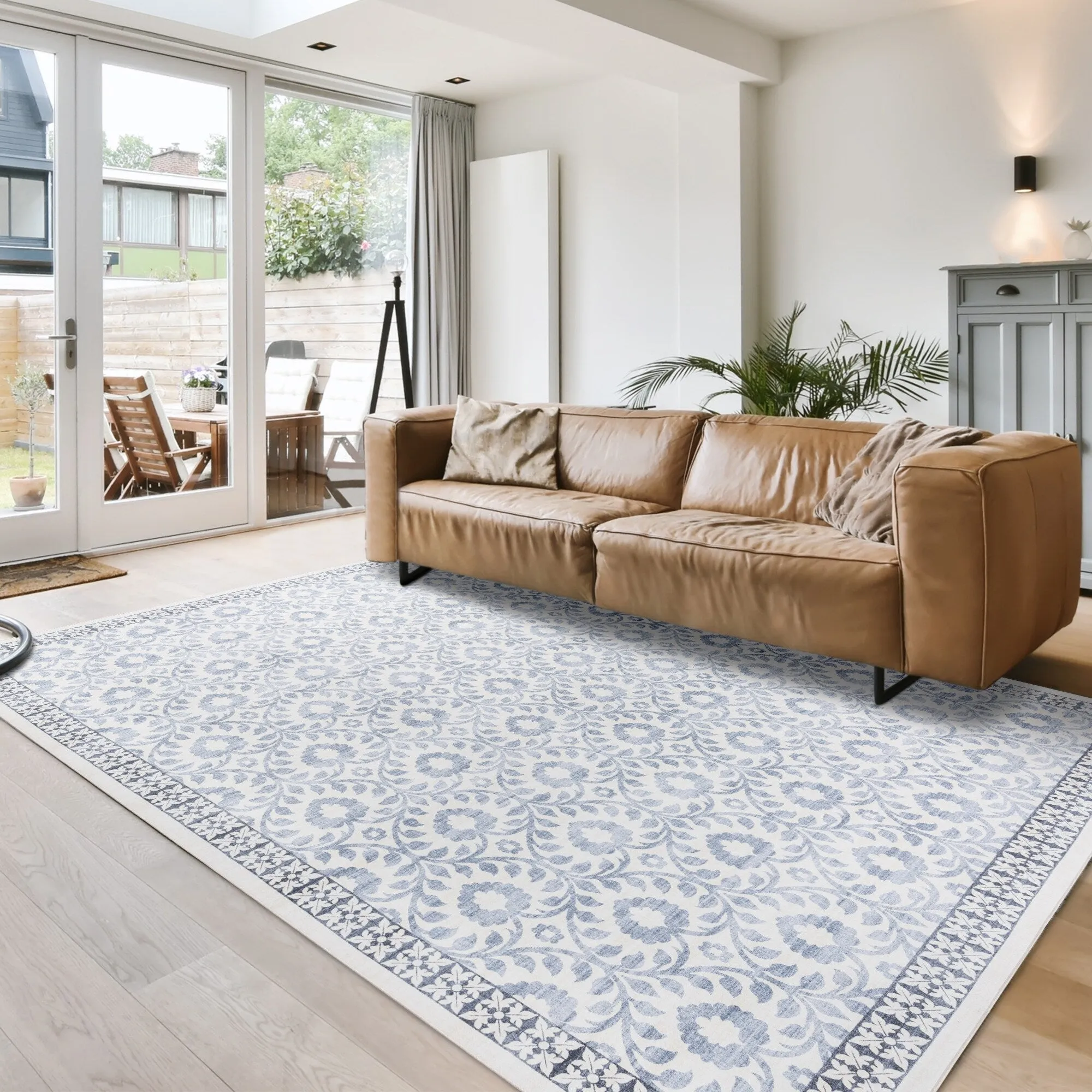 Gertmenian Crystal Print Soft Flat Pile Polyester Slip Resistant Washable Indoor Printed Area Rug Collection