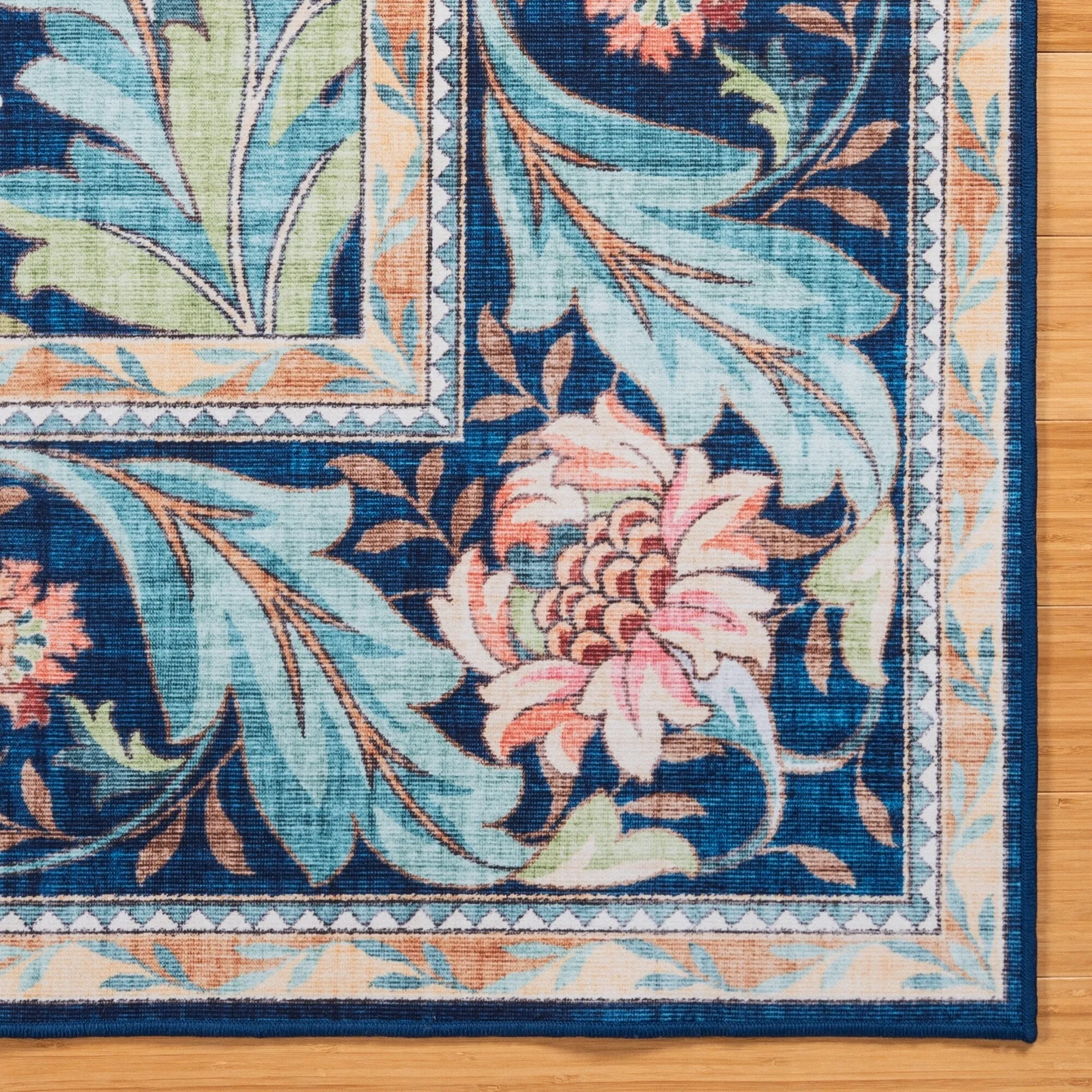 Gertmenian Crystal Print Soft Flat Pile Polyester Slip Resistant Washable Indoor Printed Area Rug Collection