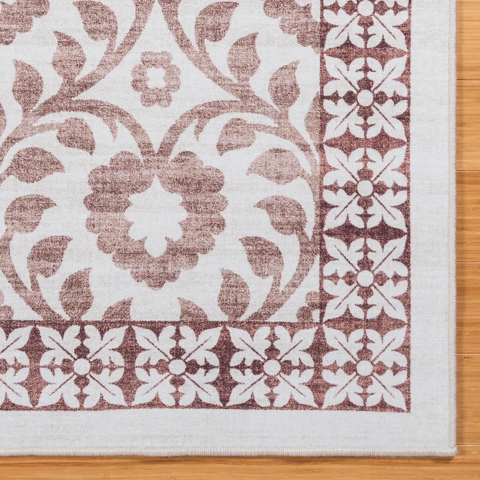 Gertmenian Crystal Print Soft Flat Pile Polyester Slip Resistant Washable Indoor Printed Area Rug Collection