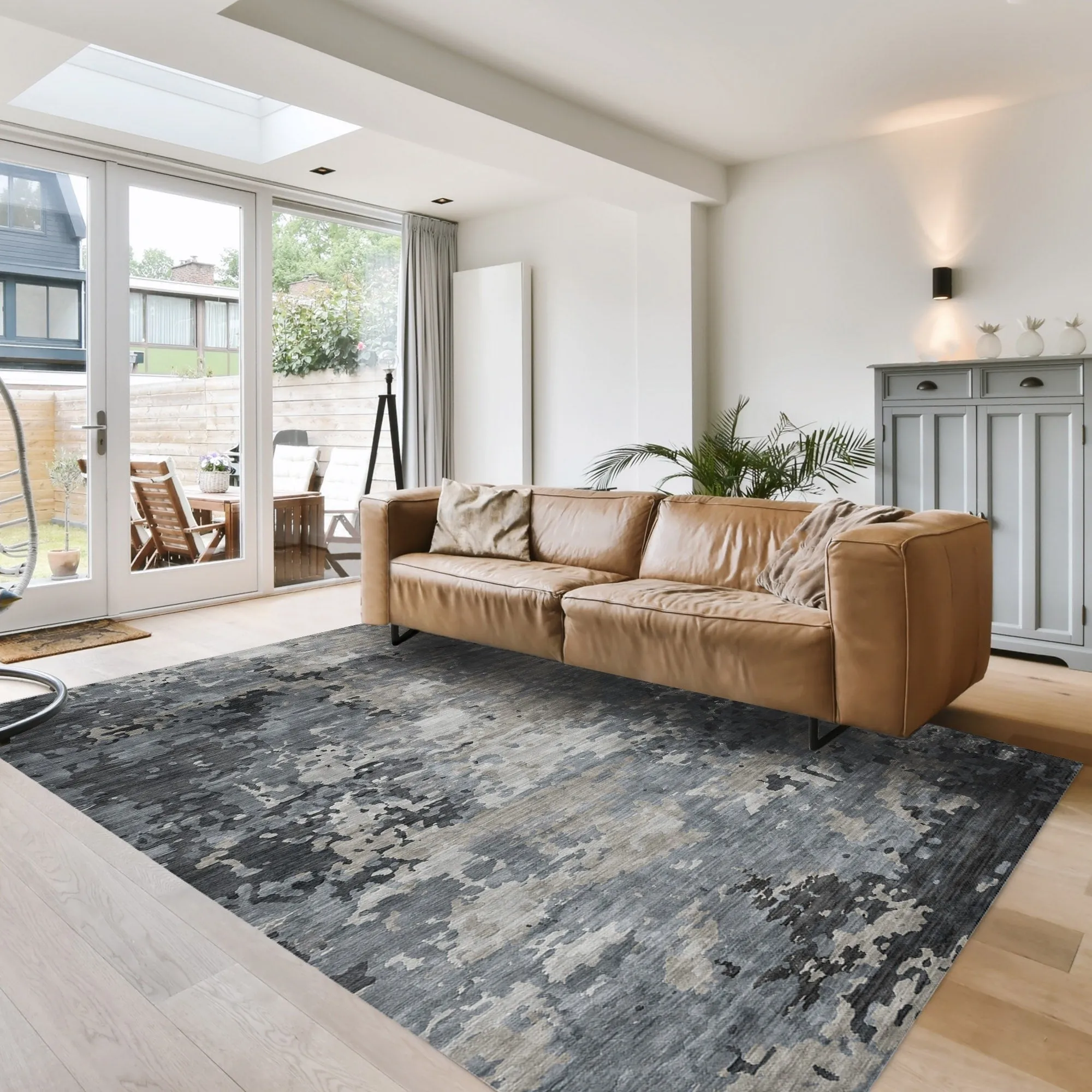 Gertmenian Crystal Print Soft Flat Pile Polyester Slip Resistant Washable Indoor Printed Area Rug Collection