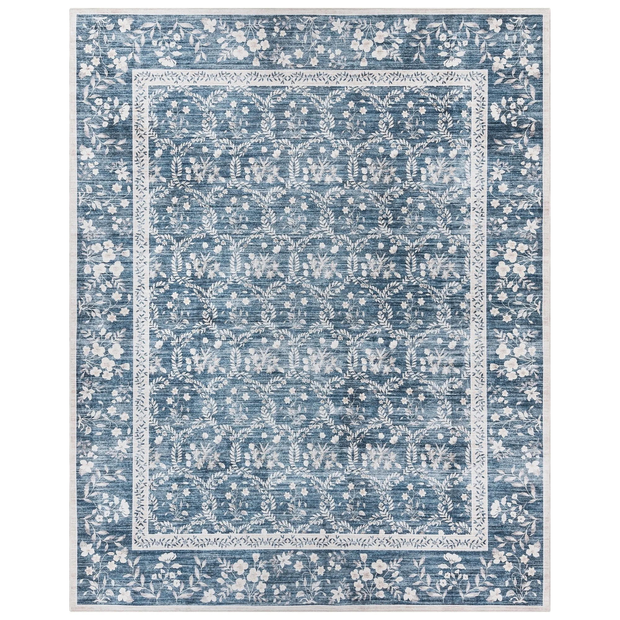 Gertmenian Crystal Print Soft Flat Pile Polyester Slip Resistant Washable Indoor Printed Area Rug Collection