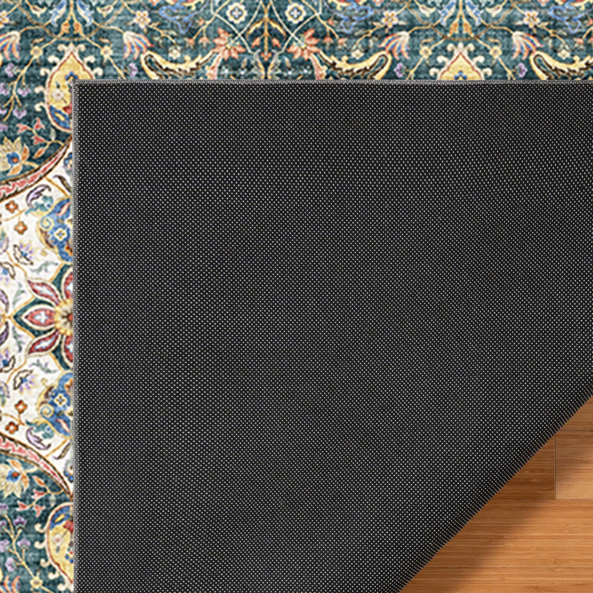 Gertmenian Crystal Print Soft Flat Pile Polyester Slip Resistant Washable Indoor Printed Area Rug Collection