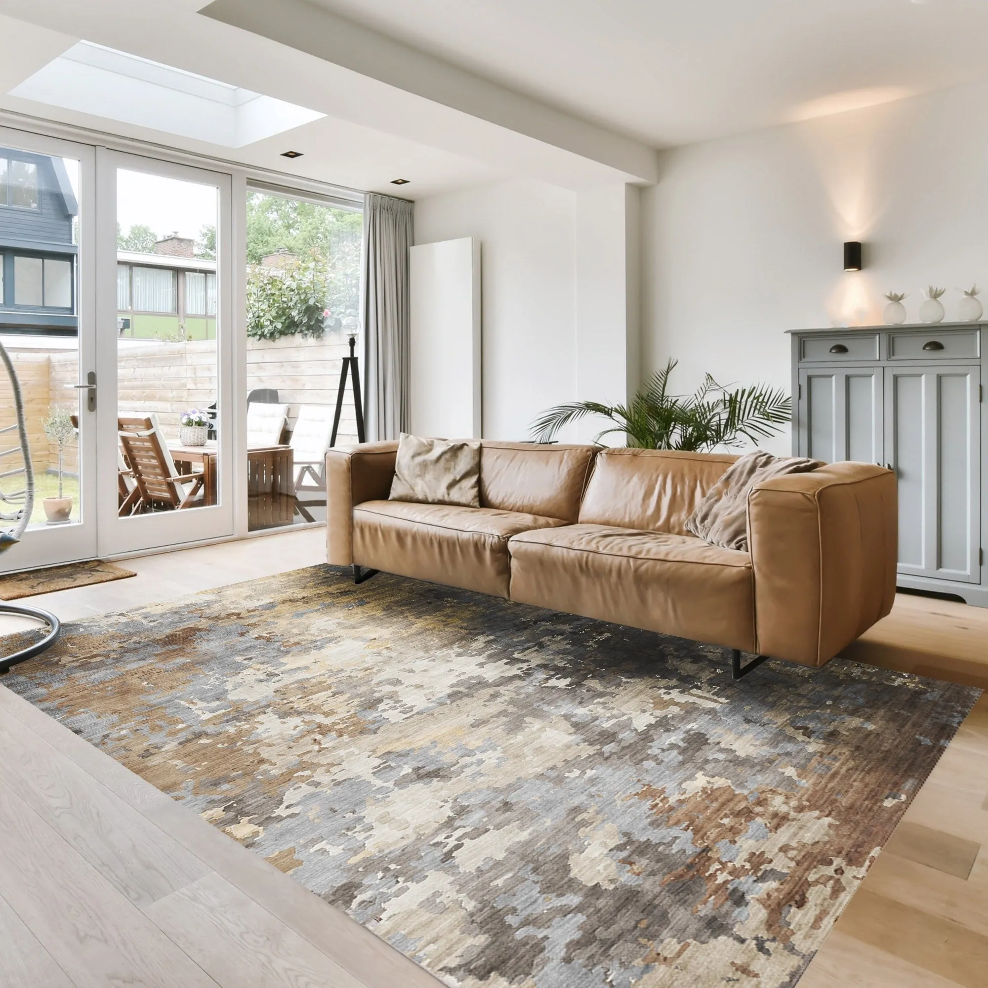Gertmenian Crystal Print Soft Flat Pile Polyester Slip Resistant Washable Indoor Printed Area Rug Collection