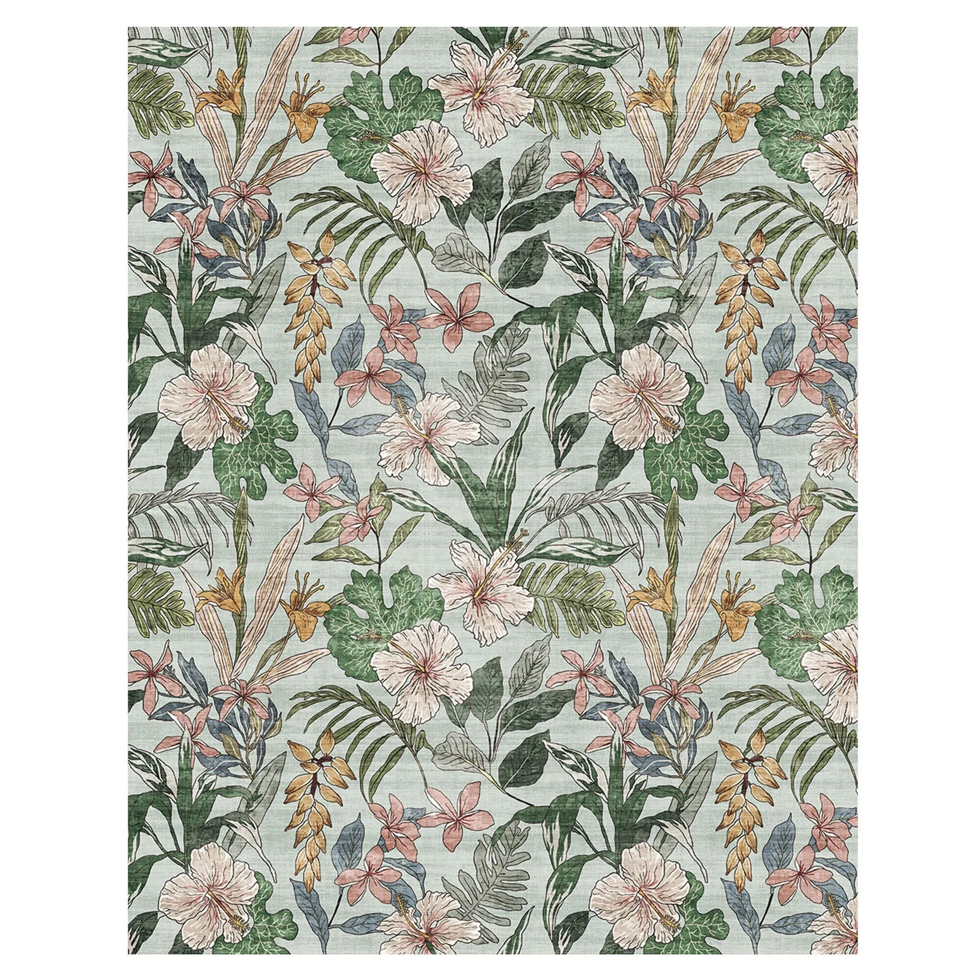 Gertmenian Crystal Print Soft Flat Pile Polyester Slip Resistant Washable Indoor Printed Area Rug Collection