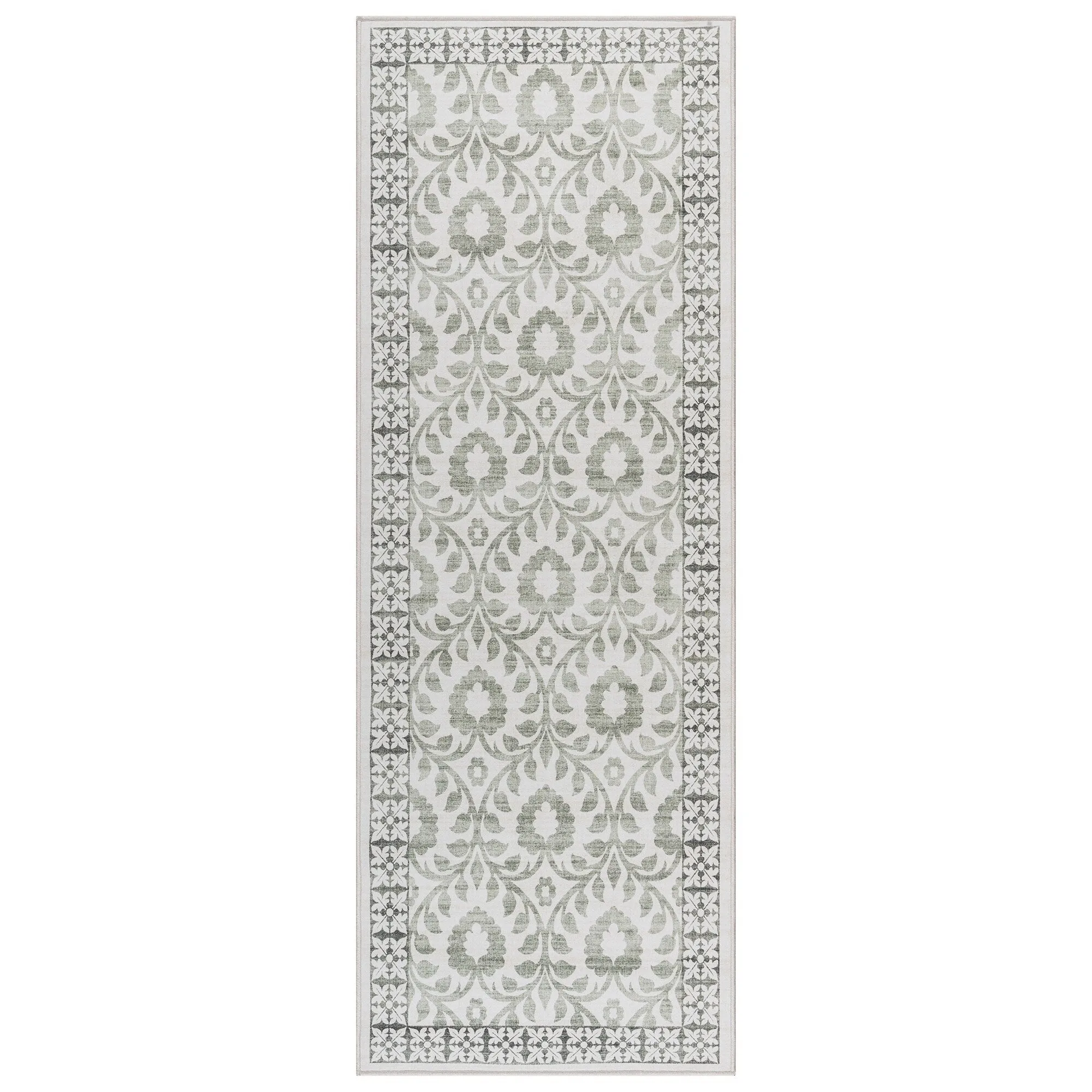 Gertmenian Crystal Print Soft Flat Pile Polyester Slip Resistant Washable Indoor Printed Area Rug Collection
