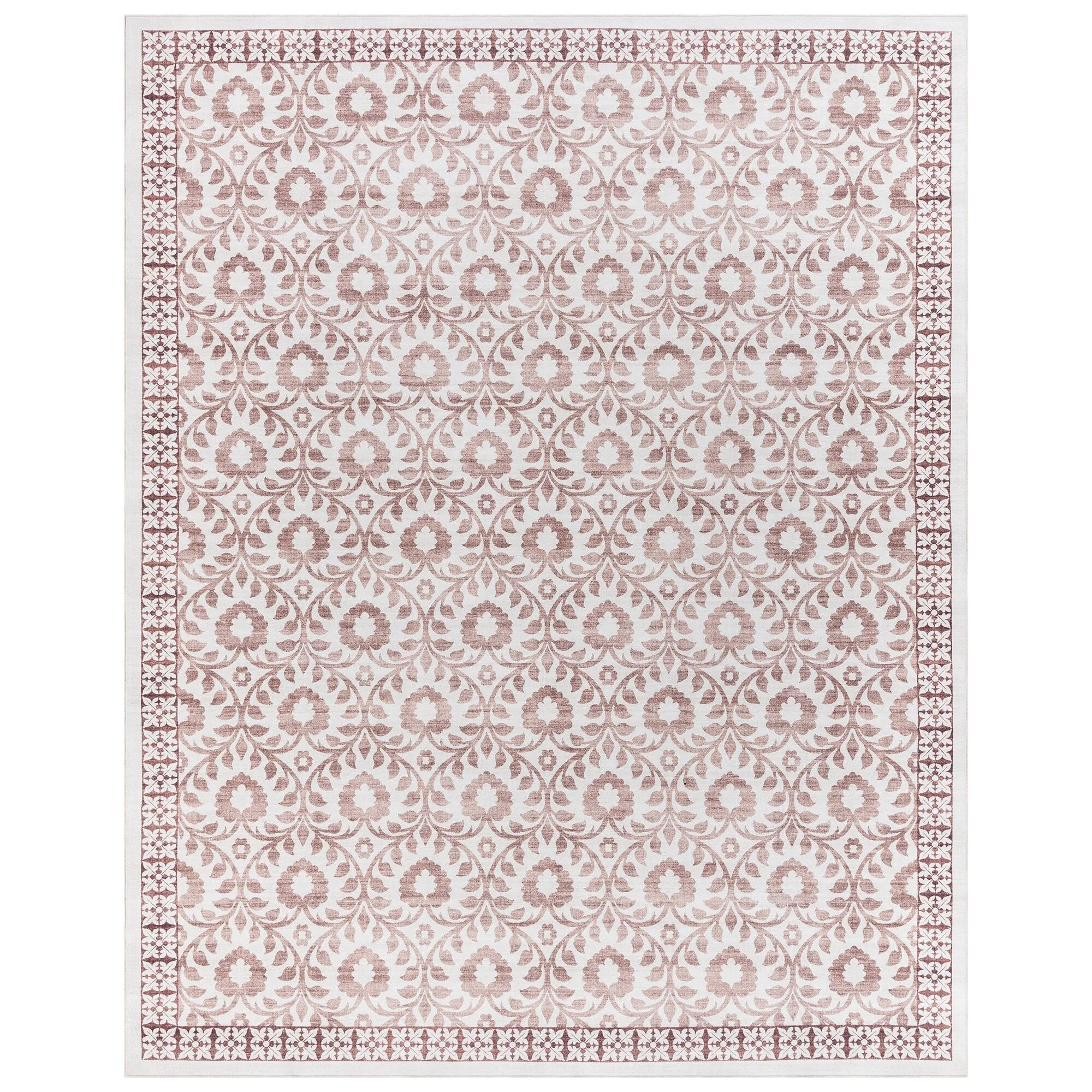 Gertmenian Crystal Print Soft Flat Pile Polyester Slip Resistant Washable Indoor Printed Area Rug Collection