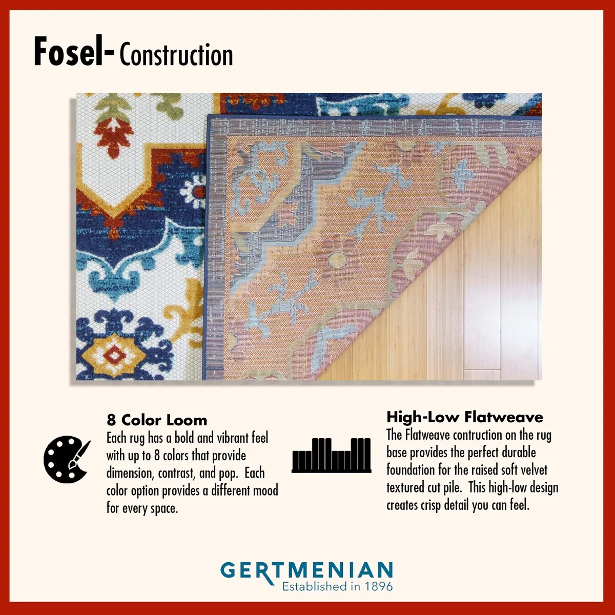 Gertmenian Fosel Lagos Multi-Color Modern Tropical Botanical Leaf Indoor/ Outdoor High-Low Area Rug