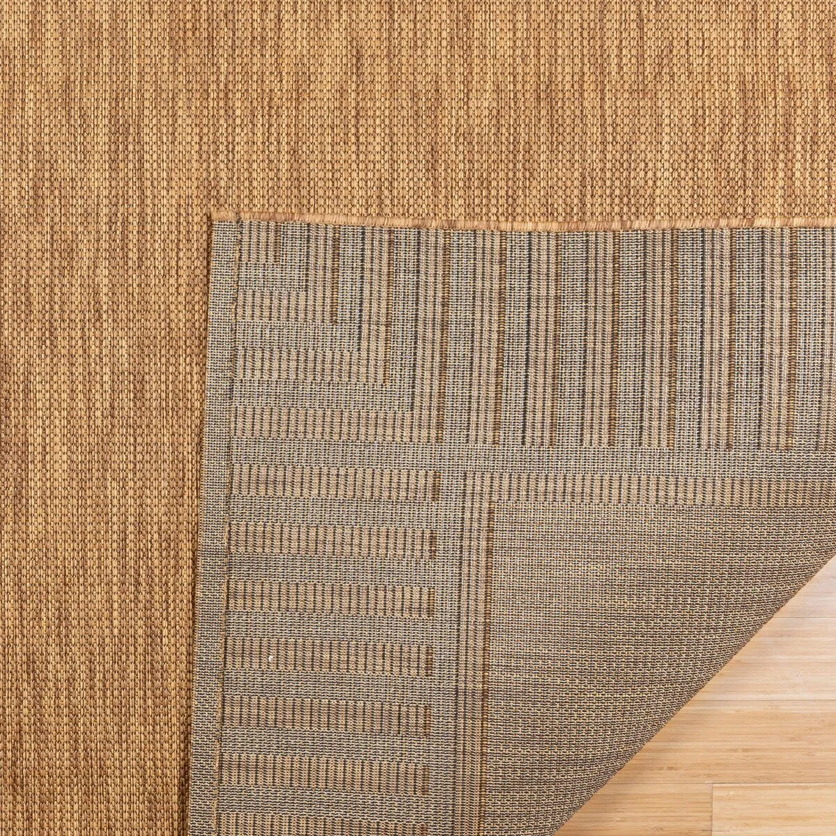 Gertmenian Paseo Kiano Modern Stripe Border Polypropylene Flatweave Indoor/ Outdoor Area Rug