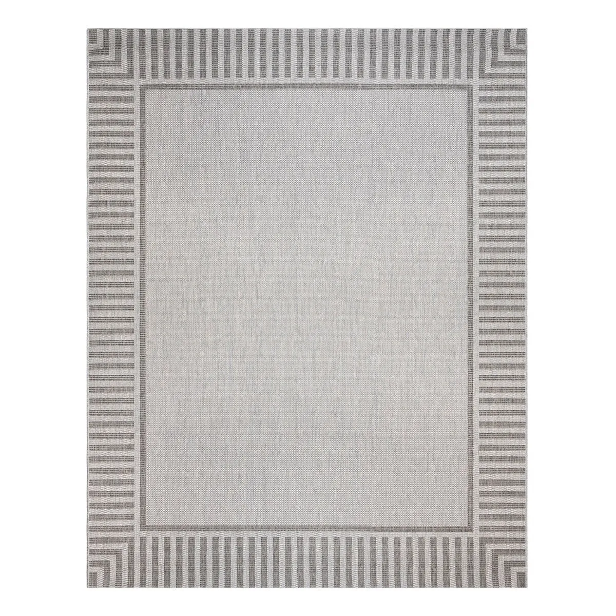 Gertmenian Paseo Kiano Modern Stripe Border Polypropylene Flatweave Indoor/ Outdoor Area Rug