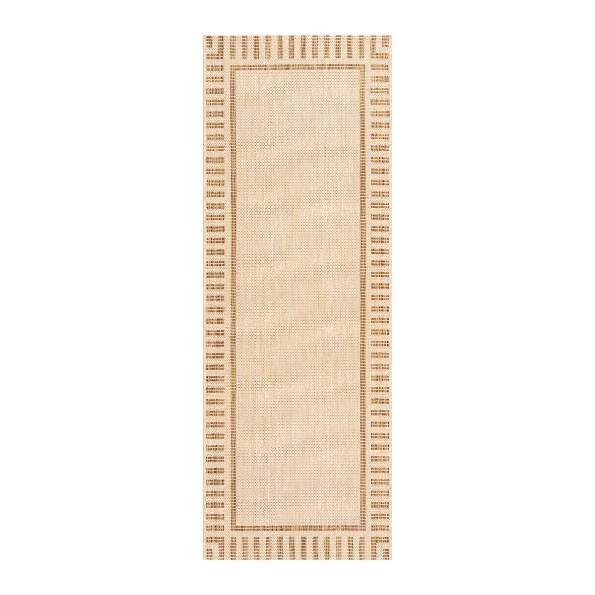 Gertmenian Paseo Kiano Modern Stripe Border Polypropylene Flatweave Indoor/ Outdoor Area Rug