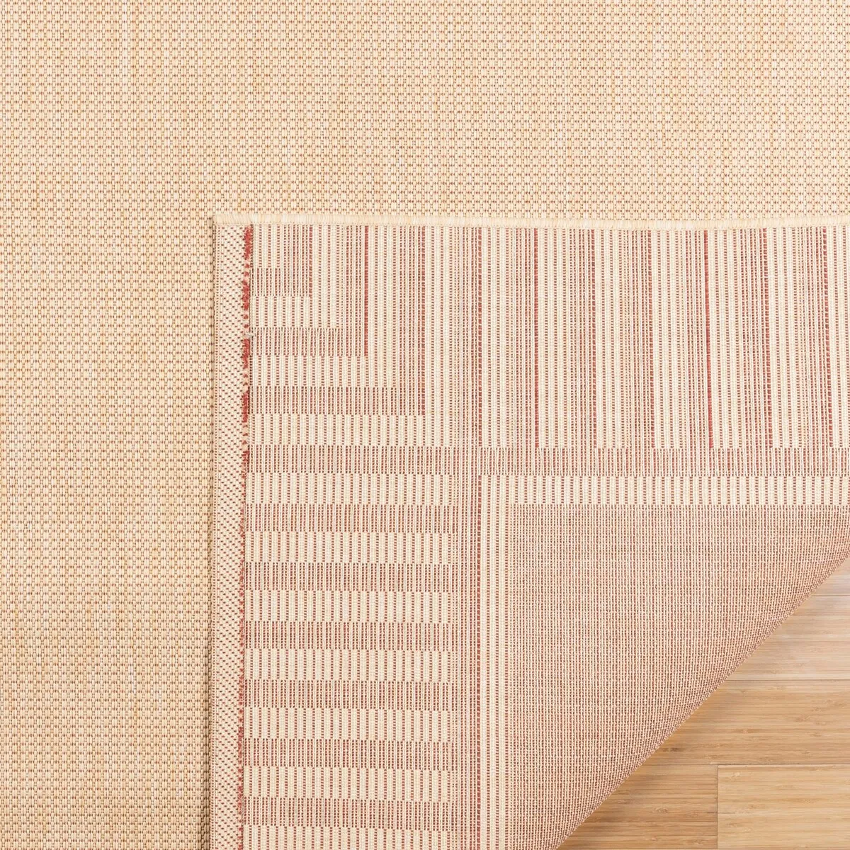 Gertmenian Paseo Kiano Modern Stripe Border Polypropylene Flatweave Indoor/ Outdoor Area Rug