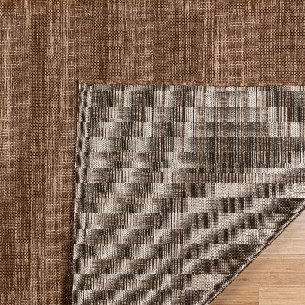 Gertmenian Paseo Kiano Modern Stripe Border Polypropylene Flatweave Indoor/ Outdoor Area Rug