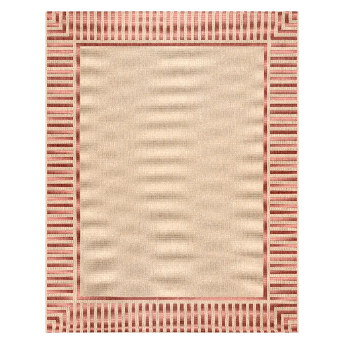 Gertmenian Paseo Kiano Modern Stripe Border Polypropylene Flatweave Indoor/ Outdoor Area Rug