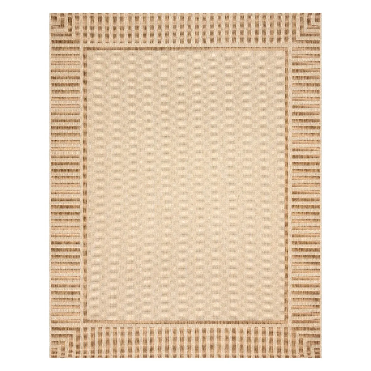 Gertmenian Paseo Kiano Modern Stripe Border Polypropylene Flatweave Indoor/ Outdoor Area Rug