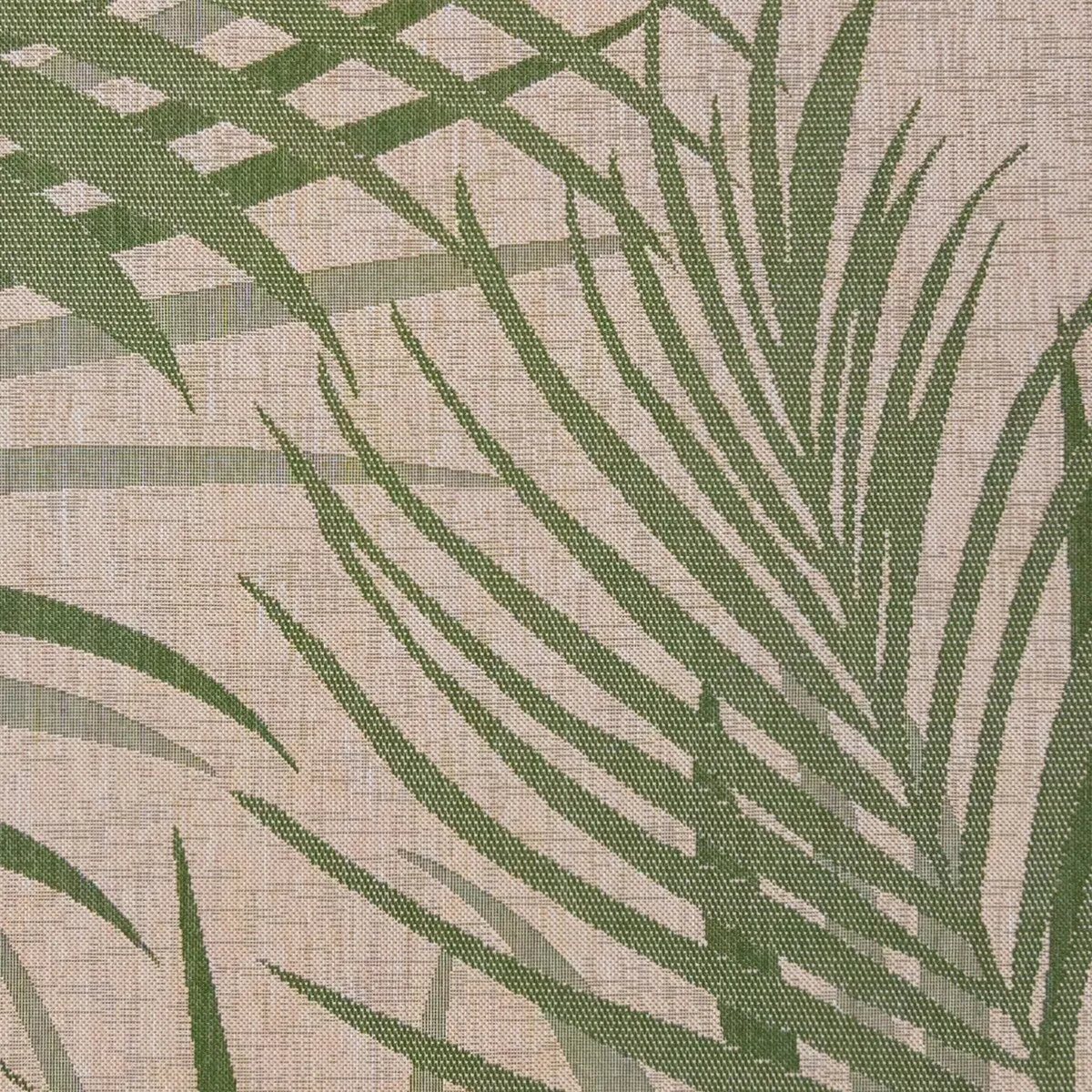 Gertmenian Paseo Paume Green Casual Palm Leaf Flatweave Indoor/ Outdoor Area Rug