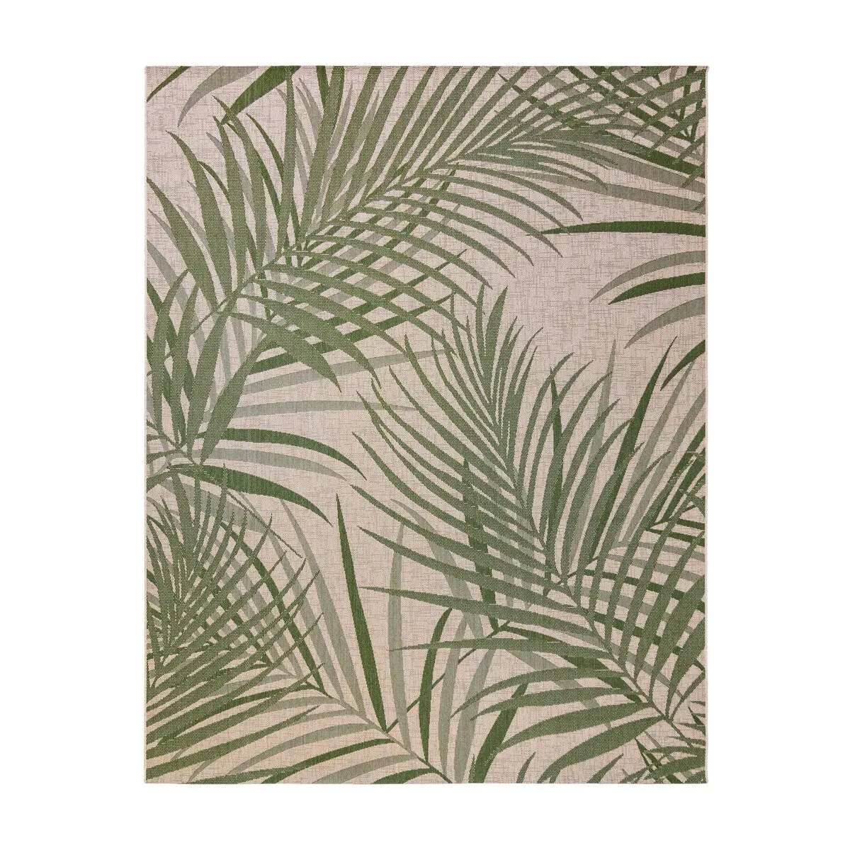 Gertmenian Paseo Paume Green Casual Palm Leaf Flatweave Indoor/ Outdoor Area Rug