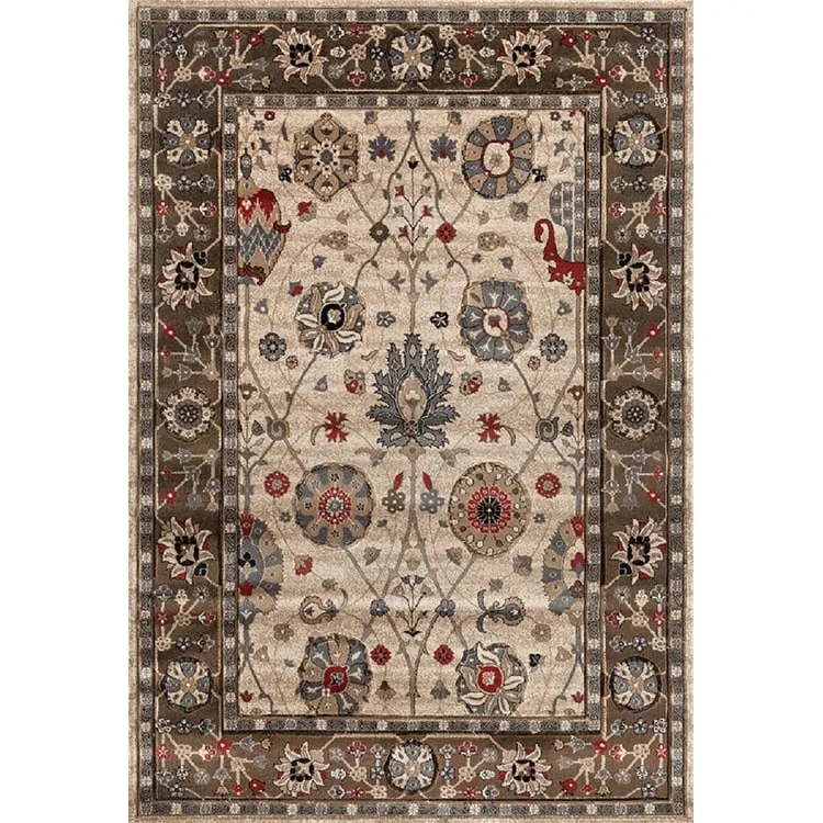 Glamour Collection Floral Area Rug