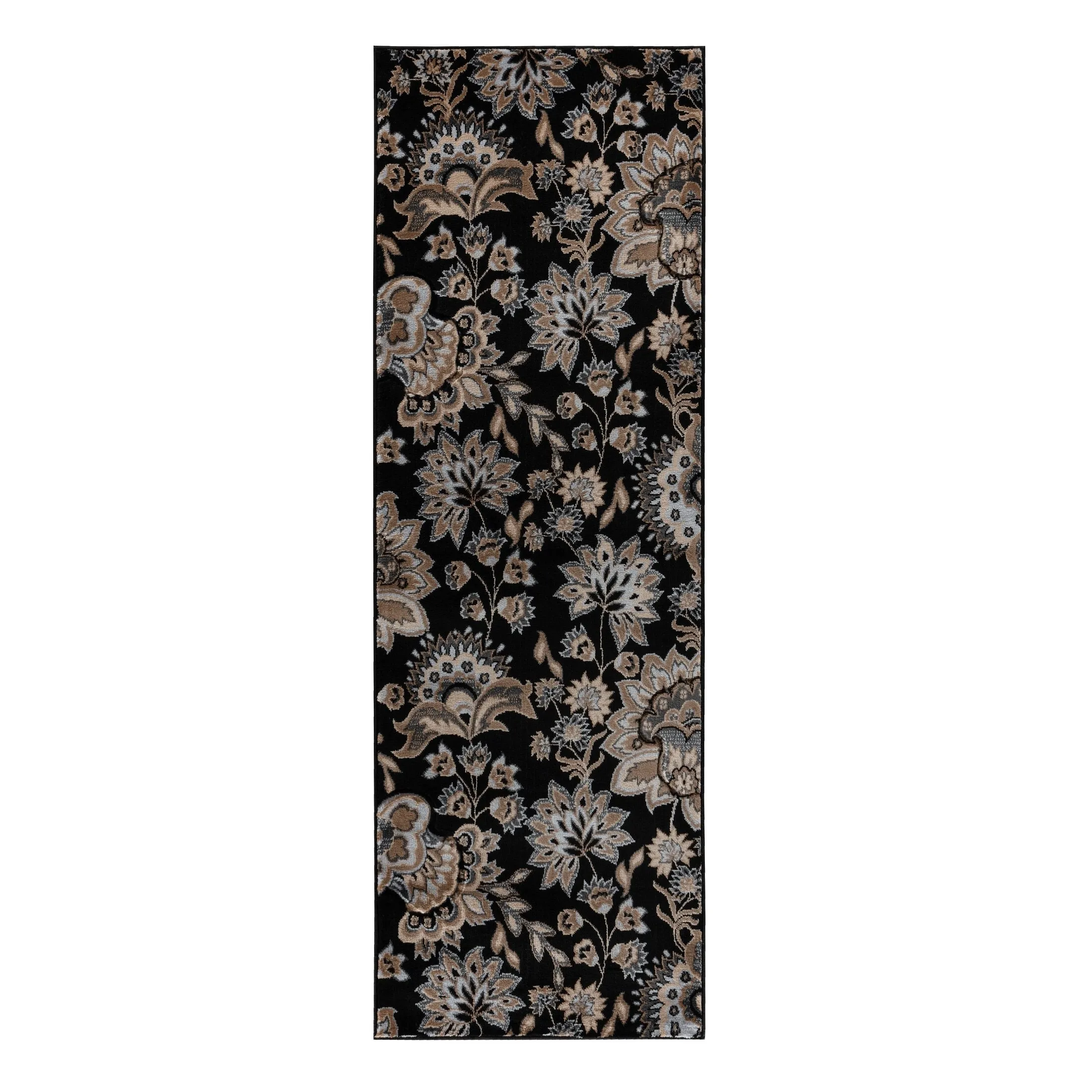 Glamour Collection Floral Area Rug